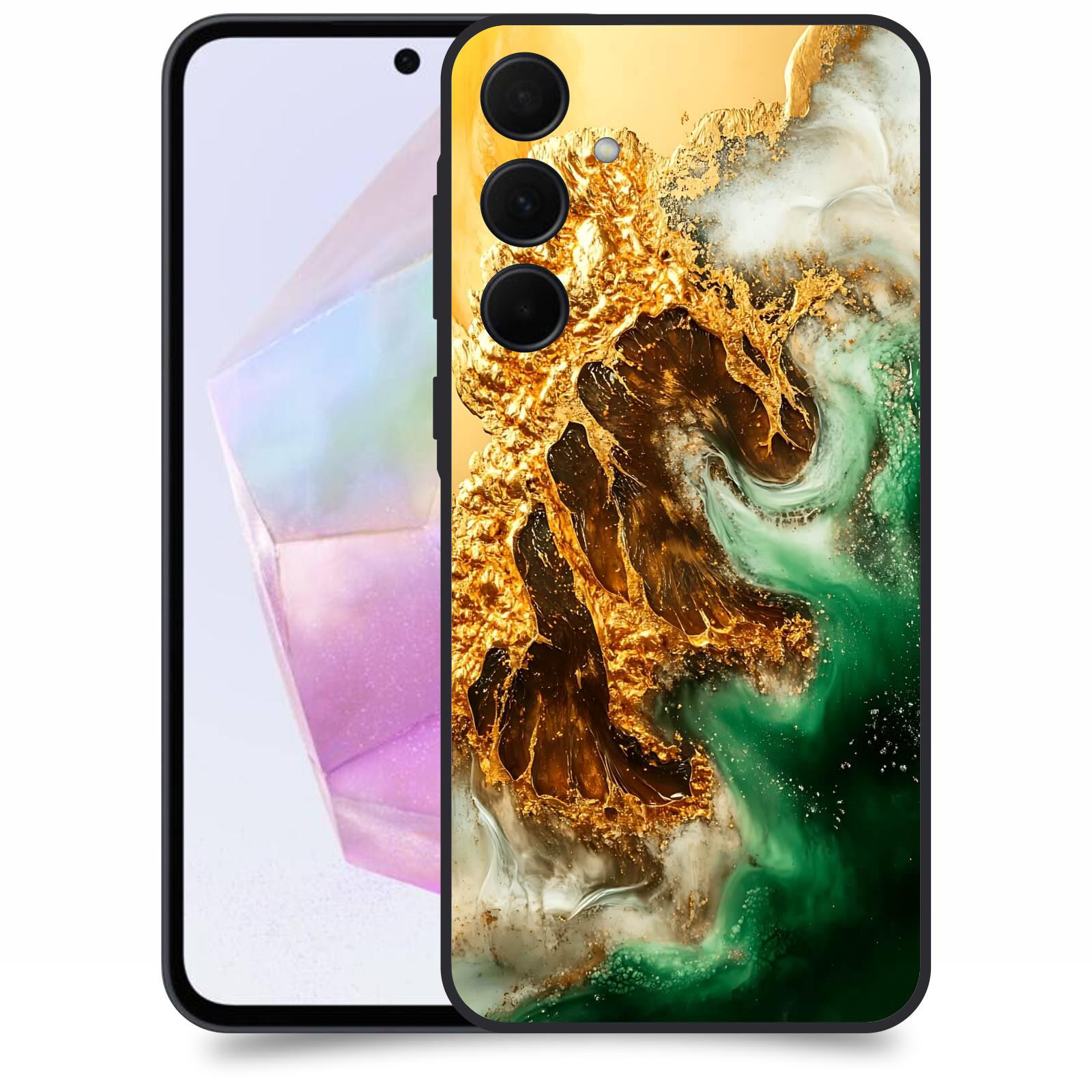 ACOVER Kryt na mobil Samsung Galaxy A35 5G - Golden Moss II