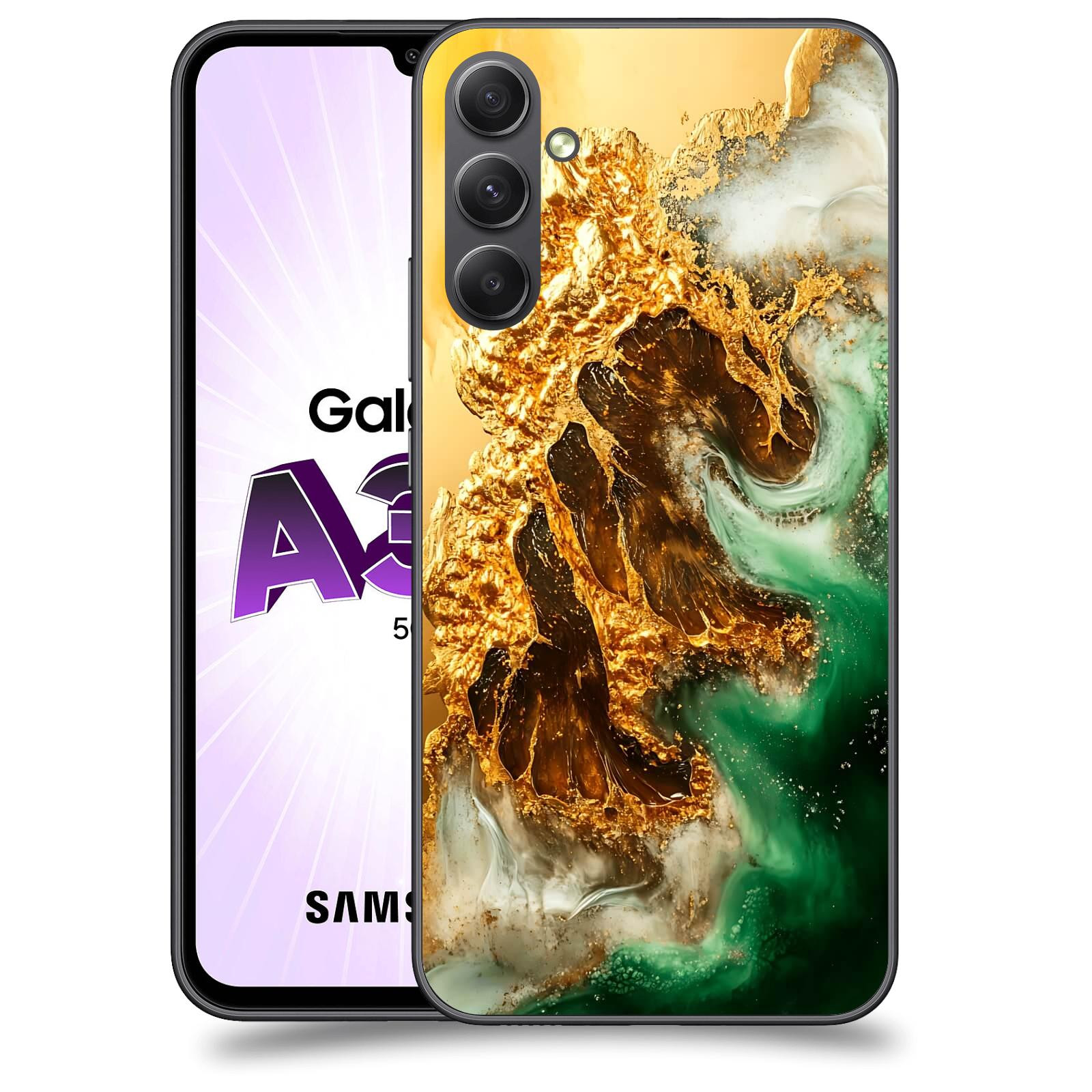 ACOVER Kryt na mobil Samsung Galaxy A34 - Golden Moss II