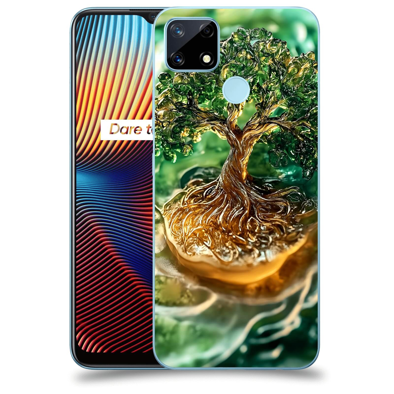 ACOVER Kryt na mobil Realme 7i - Golden Moss III