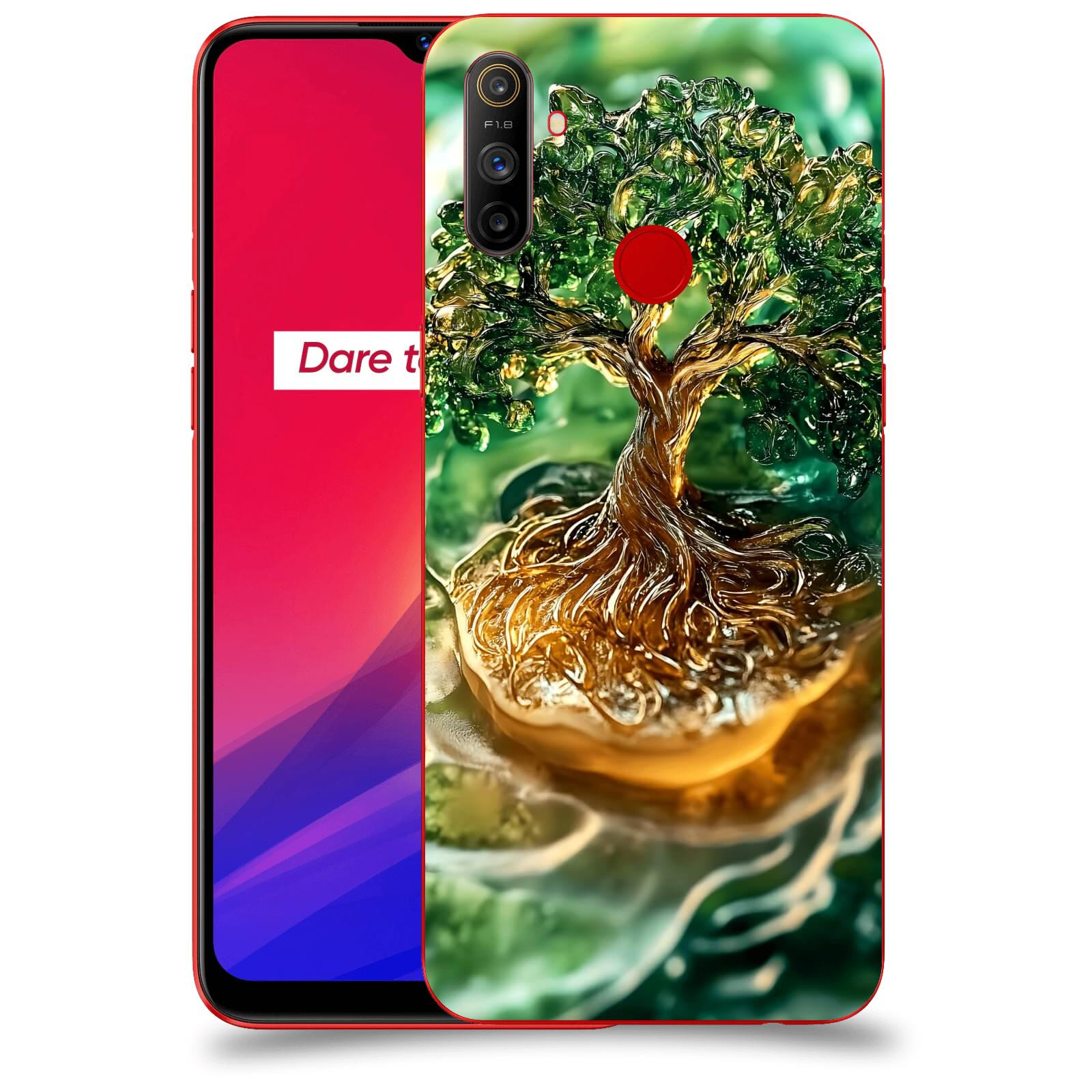 ACOVER Kryt na mobil Realme C3 - Golden Moss III