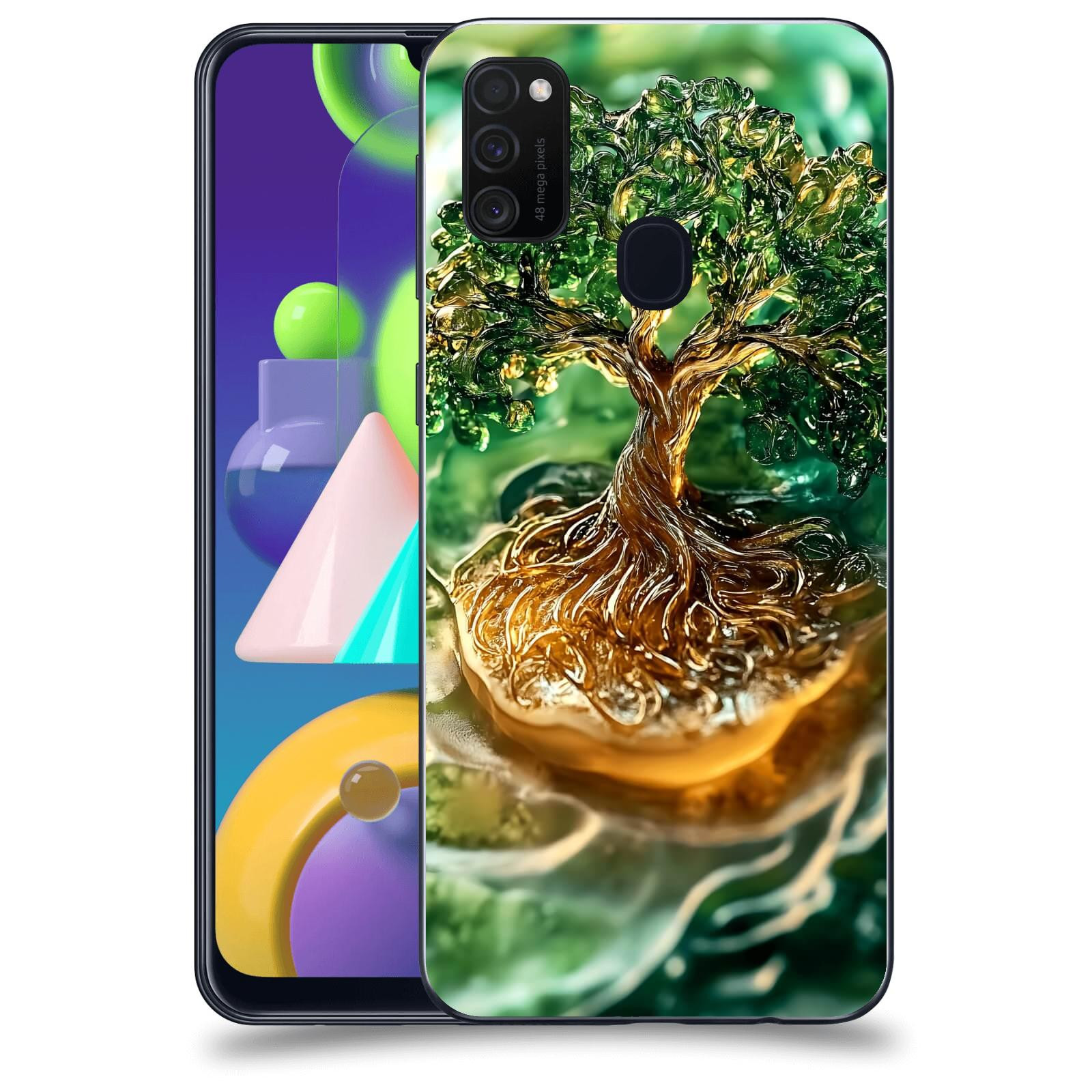 ACOVER Kryt na mobil Samsung Galaxy M21 M215F - Golden Moss III
