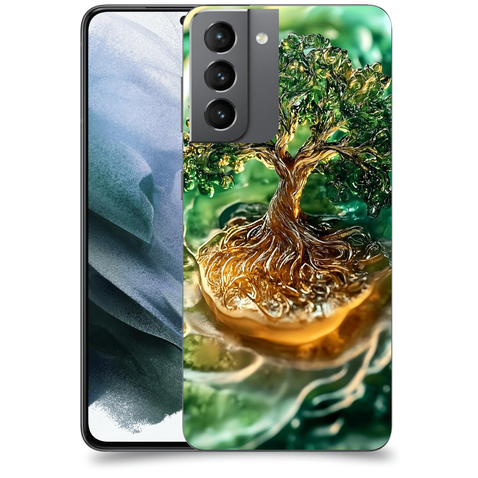 ACOVER Kryt na mobil Samsung Galaxy S21 G991B - Golden Moss III