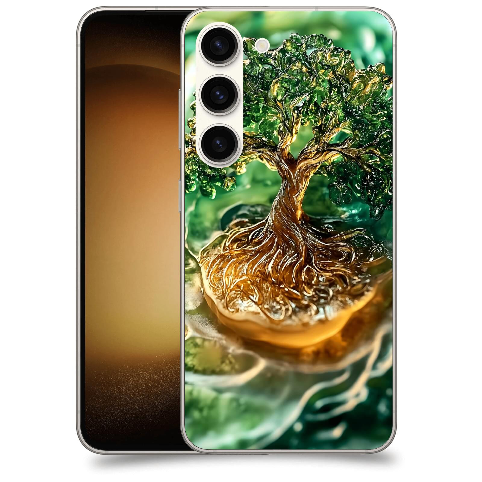 ACOVER Kryt na mobil Samsung Galaxy S23 5G - Golden Moss III