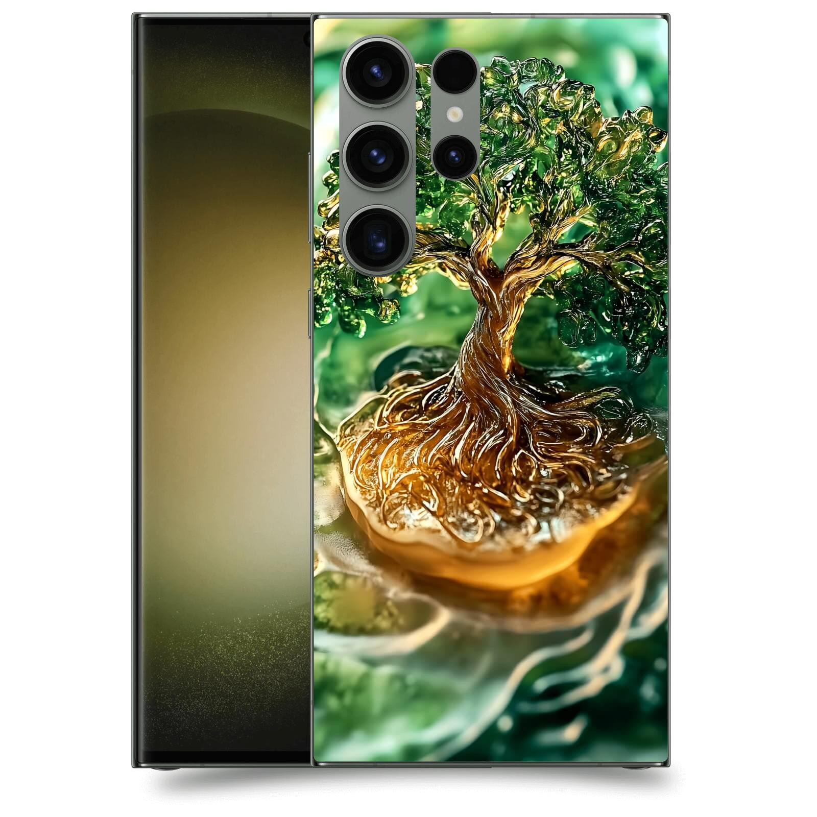 ACOVER Kryt na mobil Samsung Galaxy S23 Ultra 5G - Golden Moss III