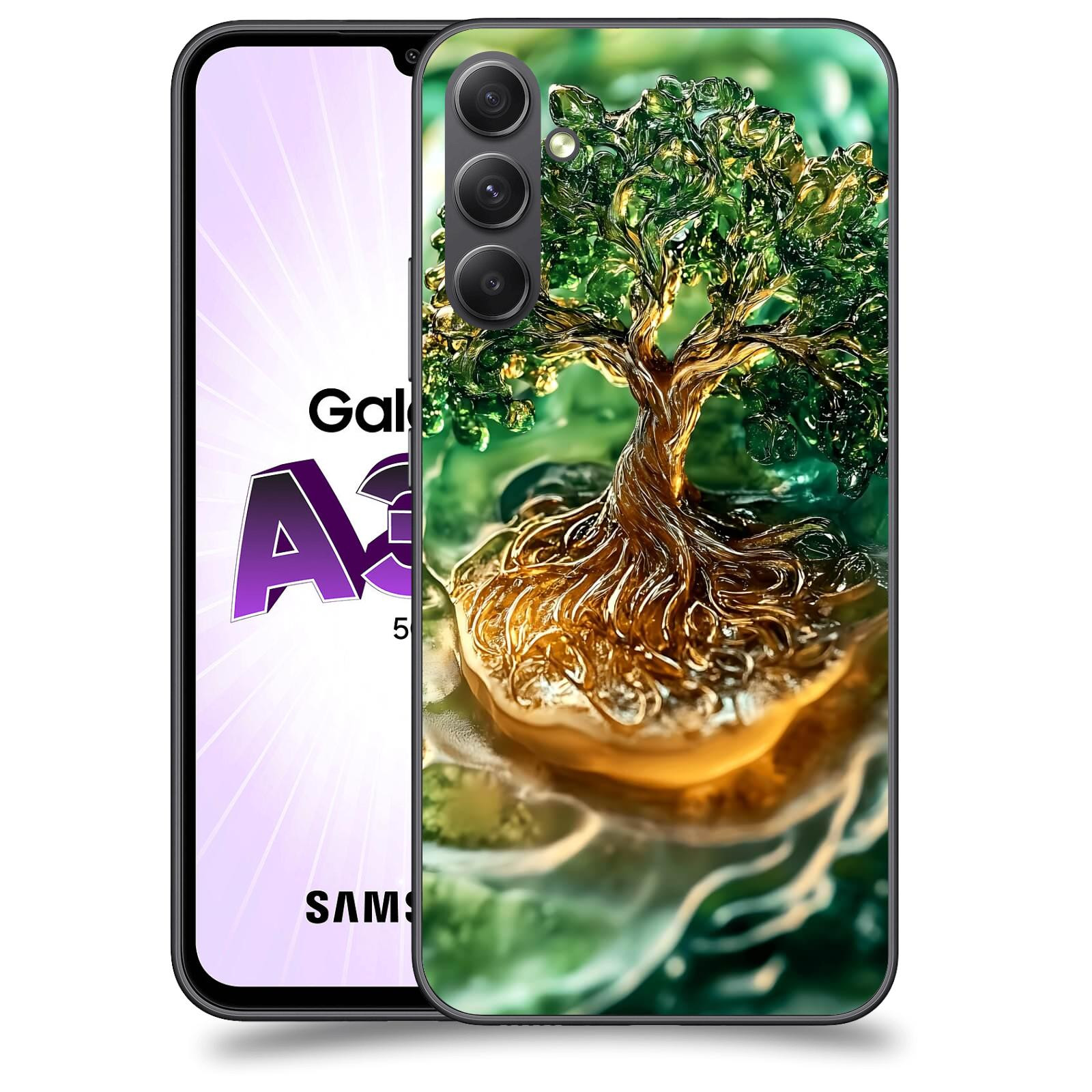 ACOVER Kryt na mobil Samsung Galaxy A34 - Golden Moss III
