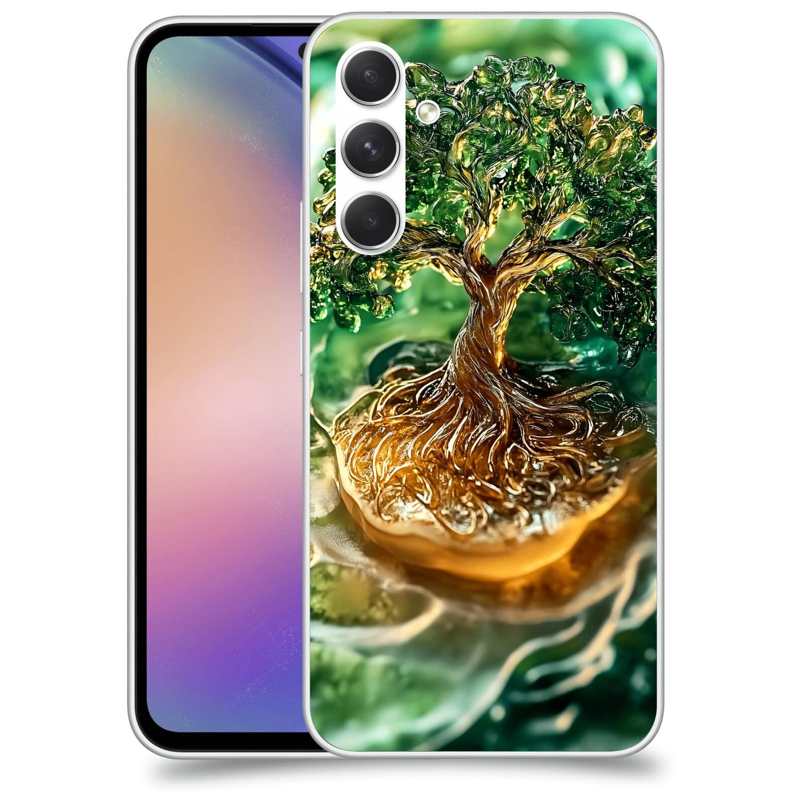 ACOVER Kryt na mobil Samsung Galaxy M54 5G - Golden Moss III