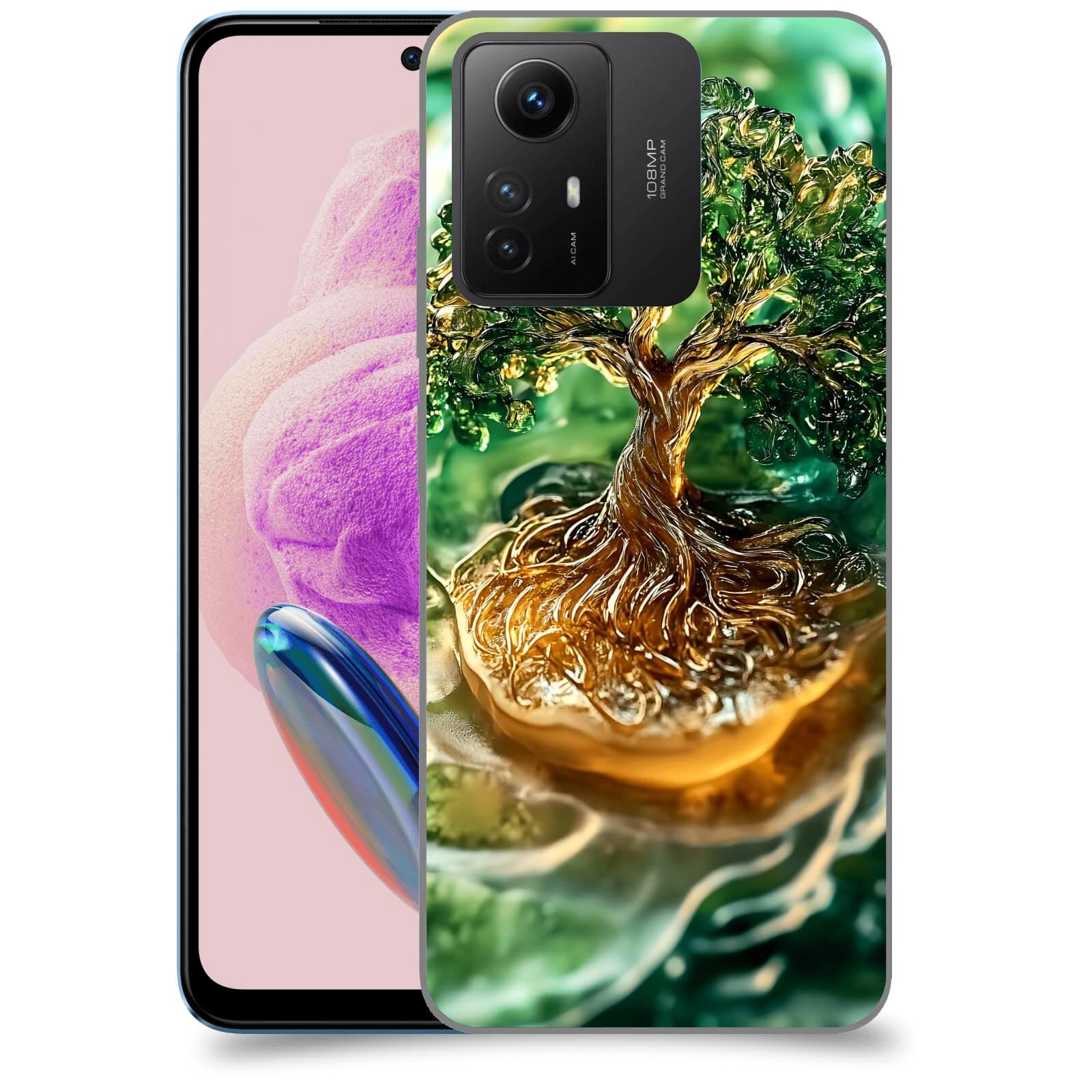 ACOVER Kryt na mobil Xiaomi Redmi Note 12S - Golden Moss III