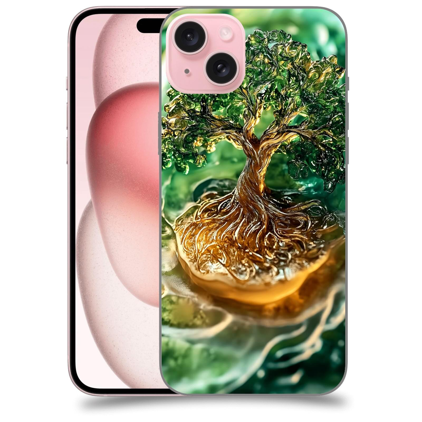 ACOVER Kryt na mobil Apple iPhone 15 plus - Golden Moss III