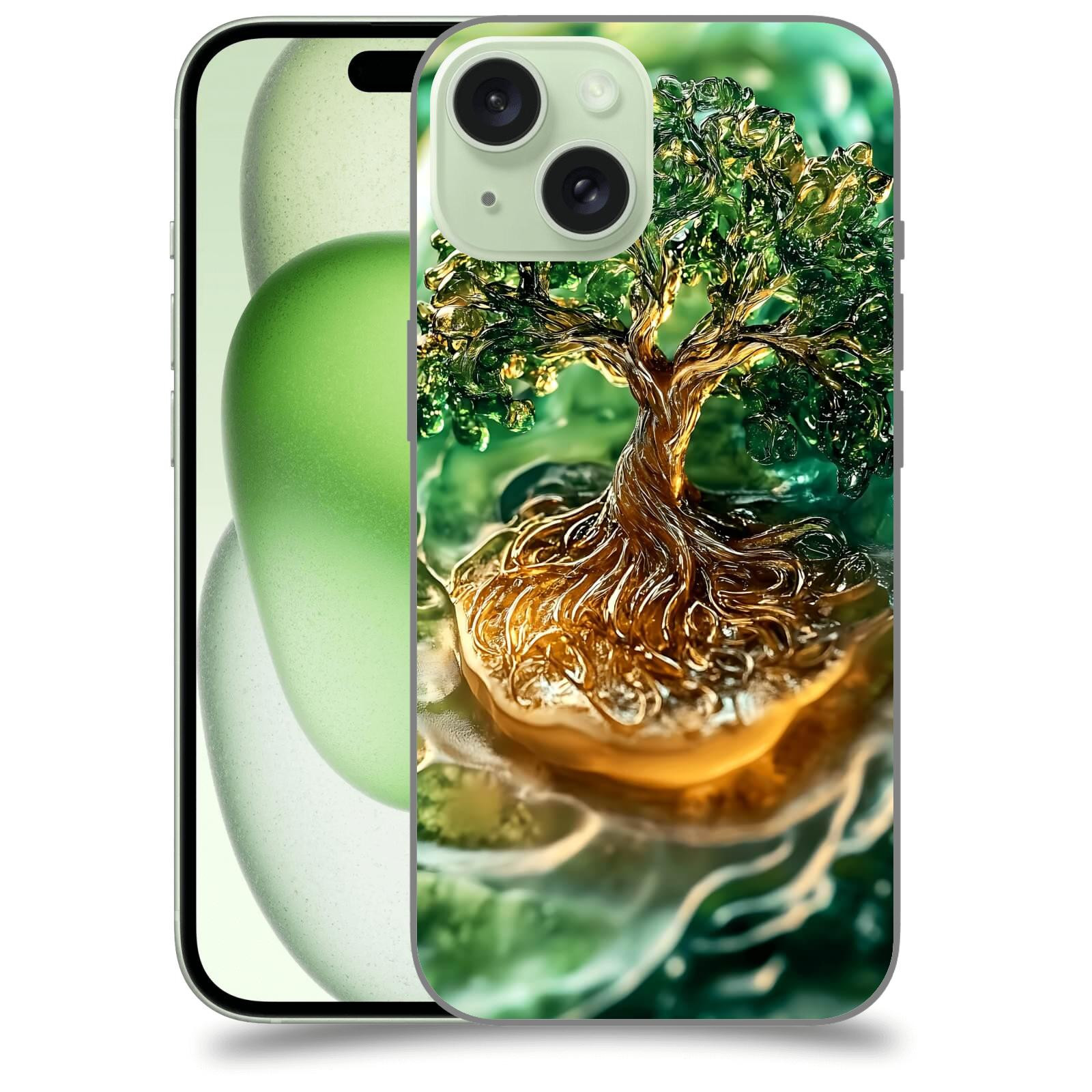 ACOVER Kryt na mobil Apple iPhone 15 - Golden Moss III