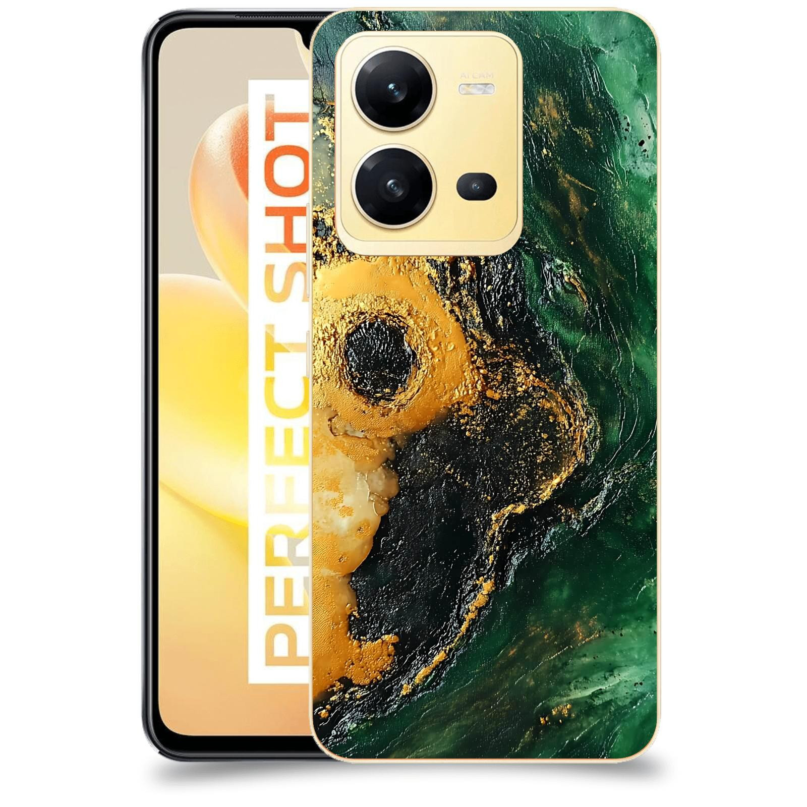 ACOVER Kryt na mobil Vivo X80 Lite - Golden Moss IV