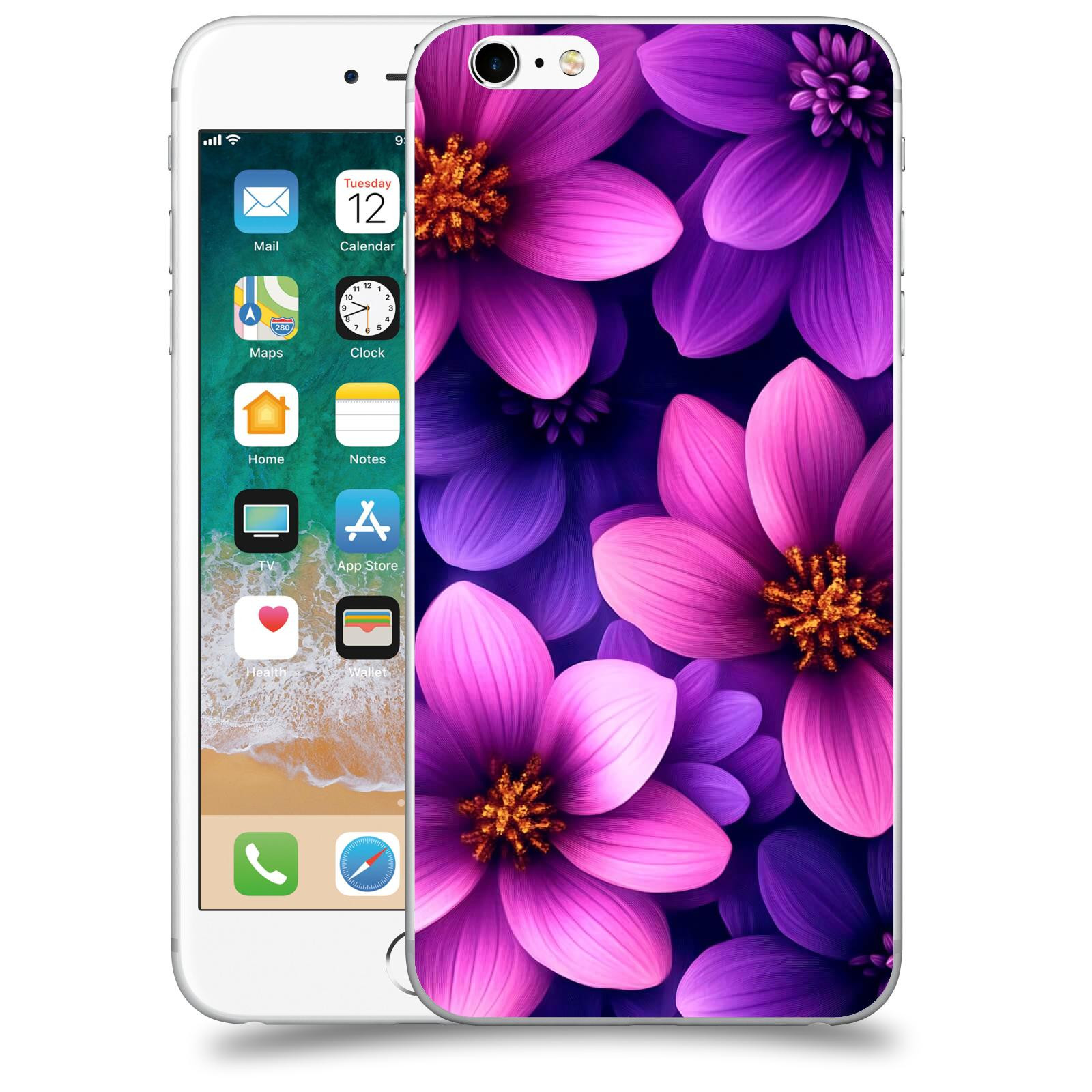 ACOVER Kryt na mobil Apple iPhone 6 Plus/6S Plus - Fialové květiny