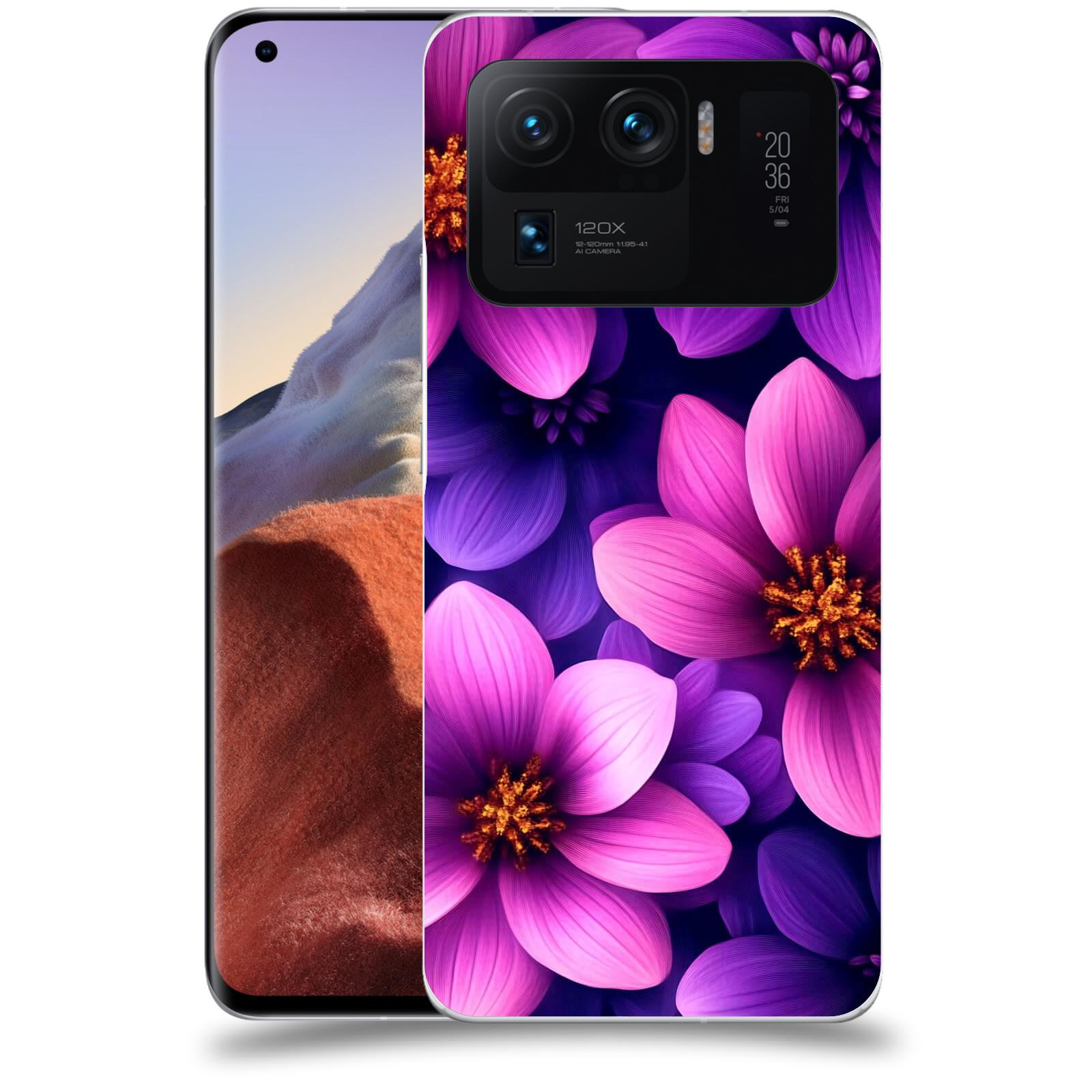 ACOVER Kryt na mobil Xiaomi Mi 11 Ultra - Fialové květiny