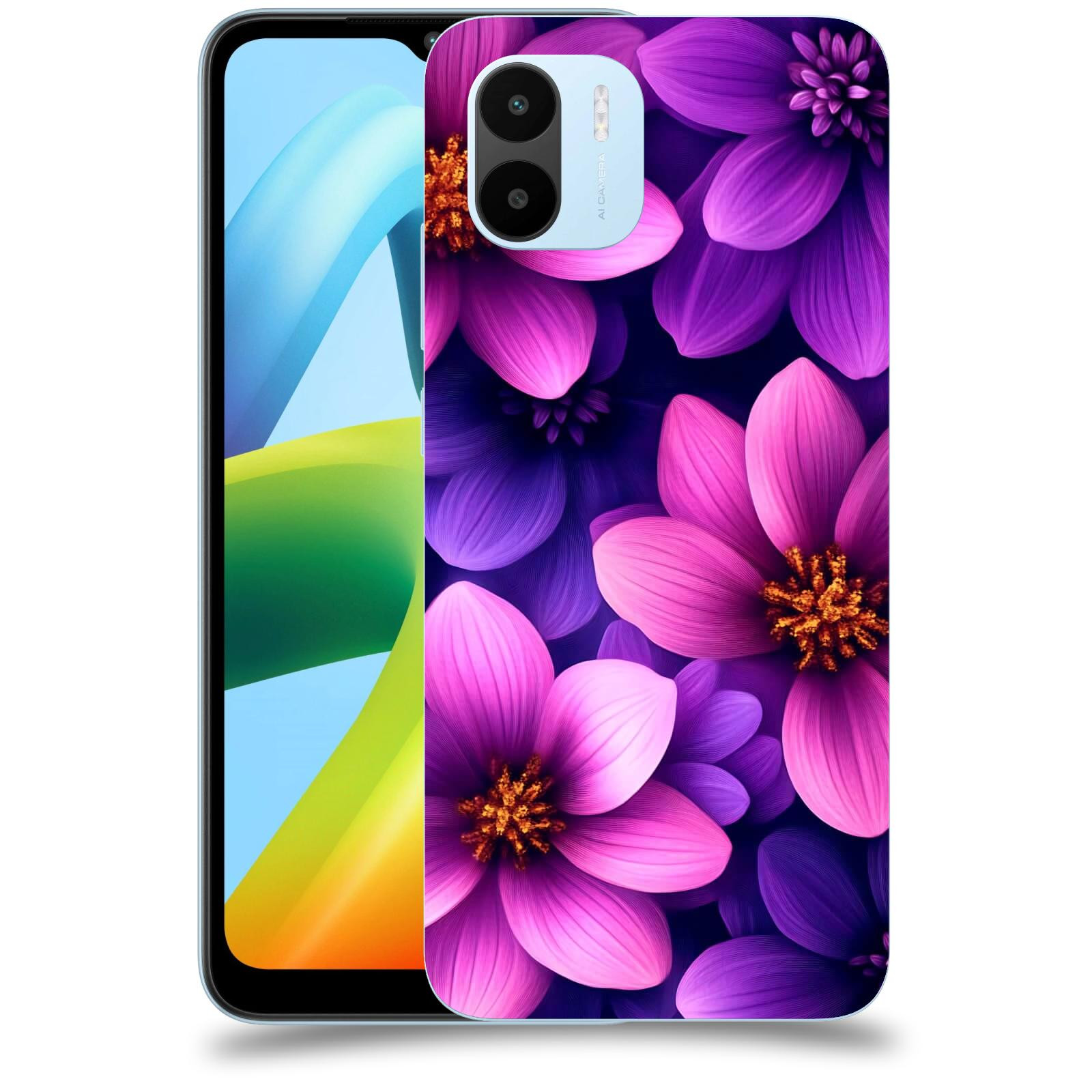 ACOVER Kryt na mobil Xiaomi Redmi A1 - Fialové květiny