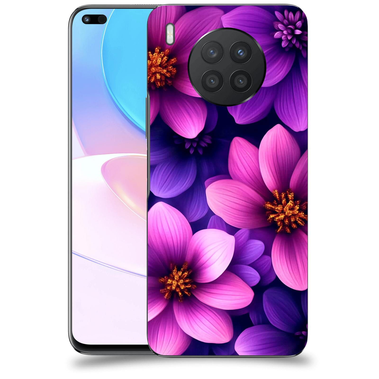 ACOVER Kryt na mobil Honor 50 Lite - Fialové květiny