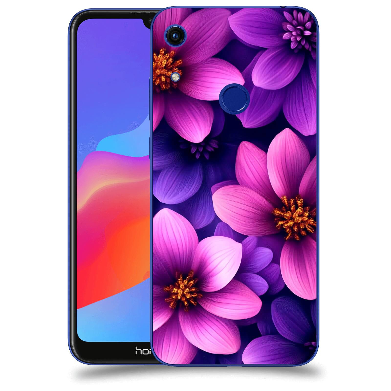 ACOVER Kryt na mobil Honor 8A - Fialové květiny