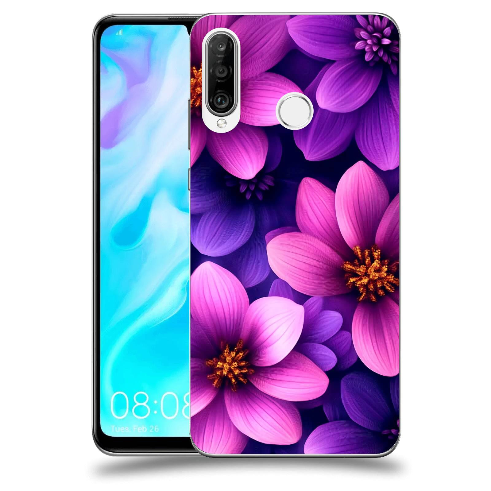 ACOVER Kryt na mobil Huawei P30 Lite - Fialové květiny