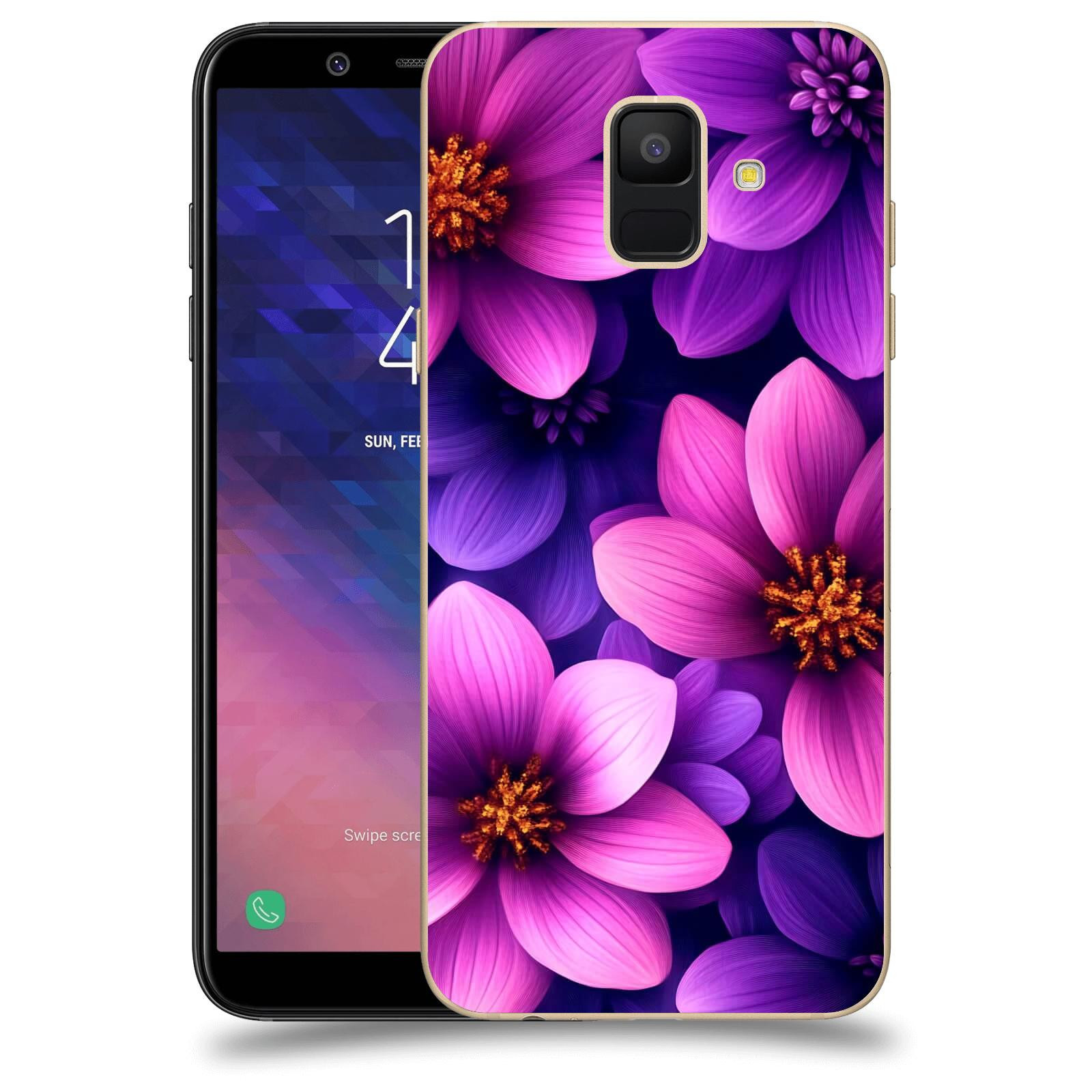 ACOVER Kryt na mobil Samsung Galaxy A6 A600F - Fialové květiny