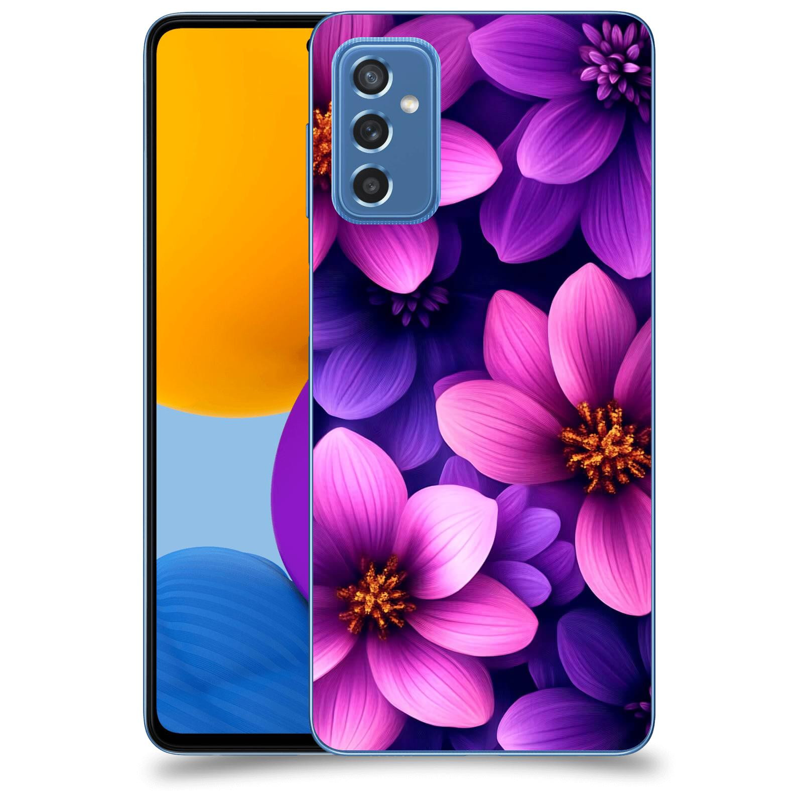 ACOVER Kryt na mobil Samsung Galaxy M52 5G - Fialové květiny