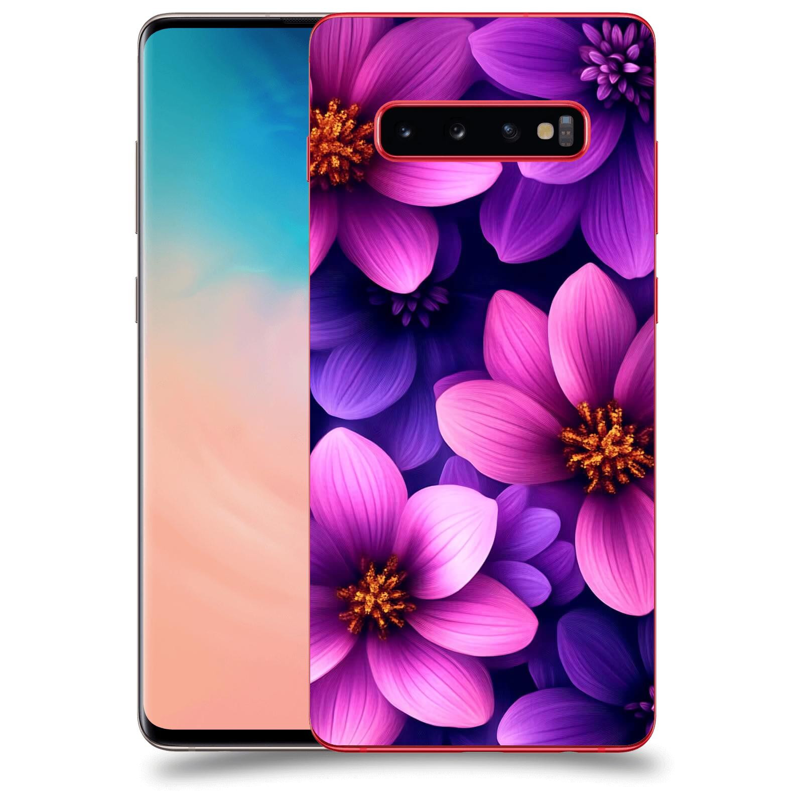 ACOVER Kryt na mobil Samsung Galaxy S10 Plus G975 - Fialové květiny