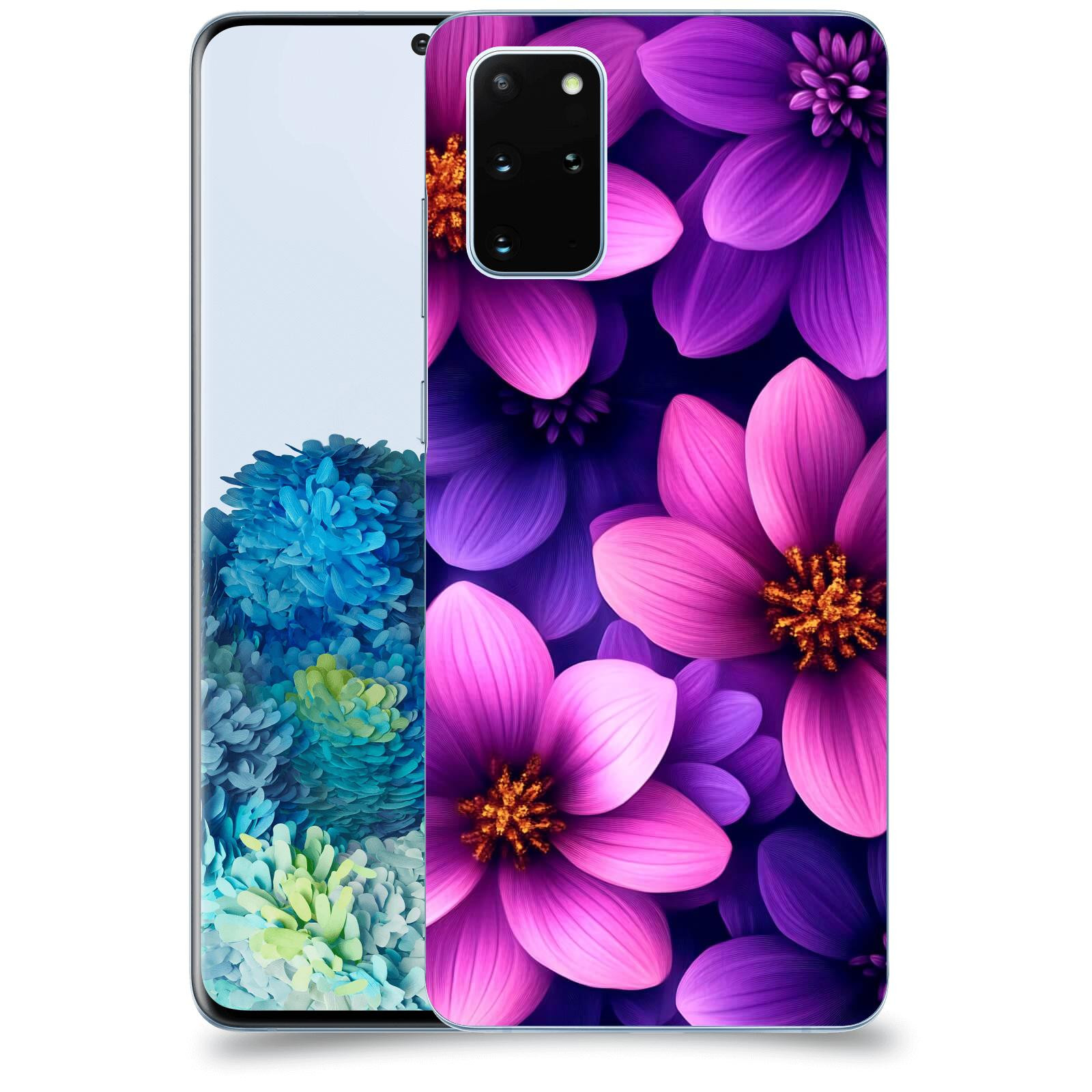 ACOVER Kryt na mobil Samsung Galaxy S20+ G985F - Fialové květiny