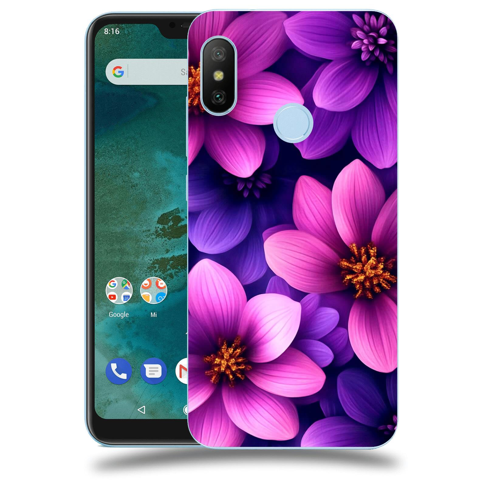 ACOVER Kryt na mobil Xiaomi Mi A2 Lite - Fialové květiny
