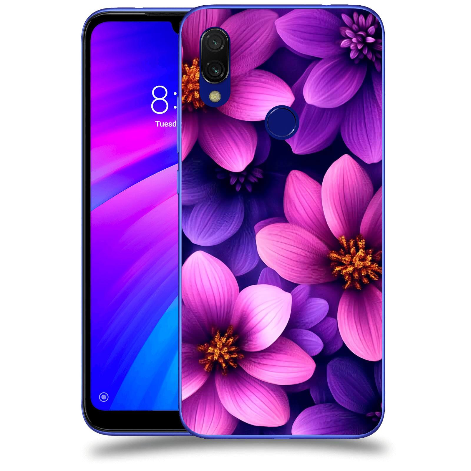 ACOVER Kryt na mobil Xiaomi Redmi 7 - Fialové květiny