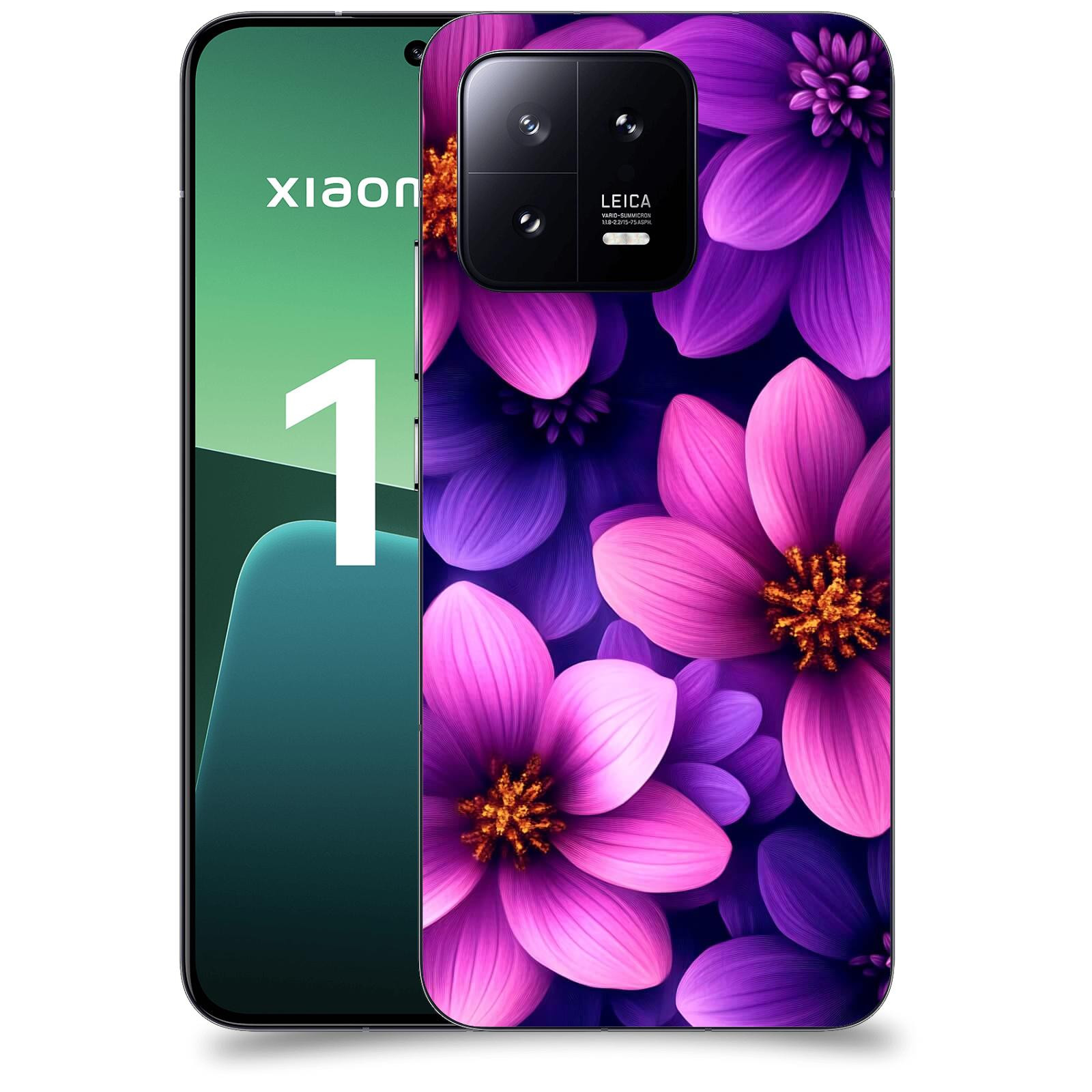 ACOVER Kryt na mobil Xiaomi 13 - Fialové květiny