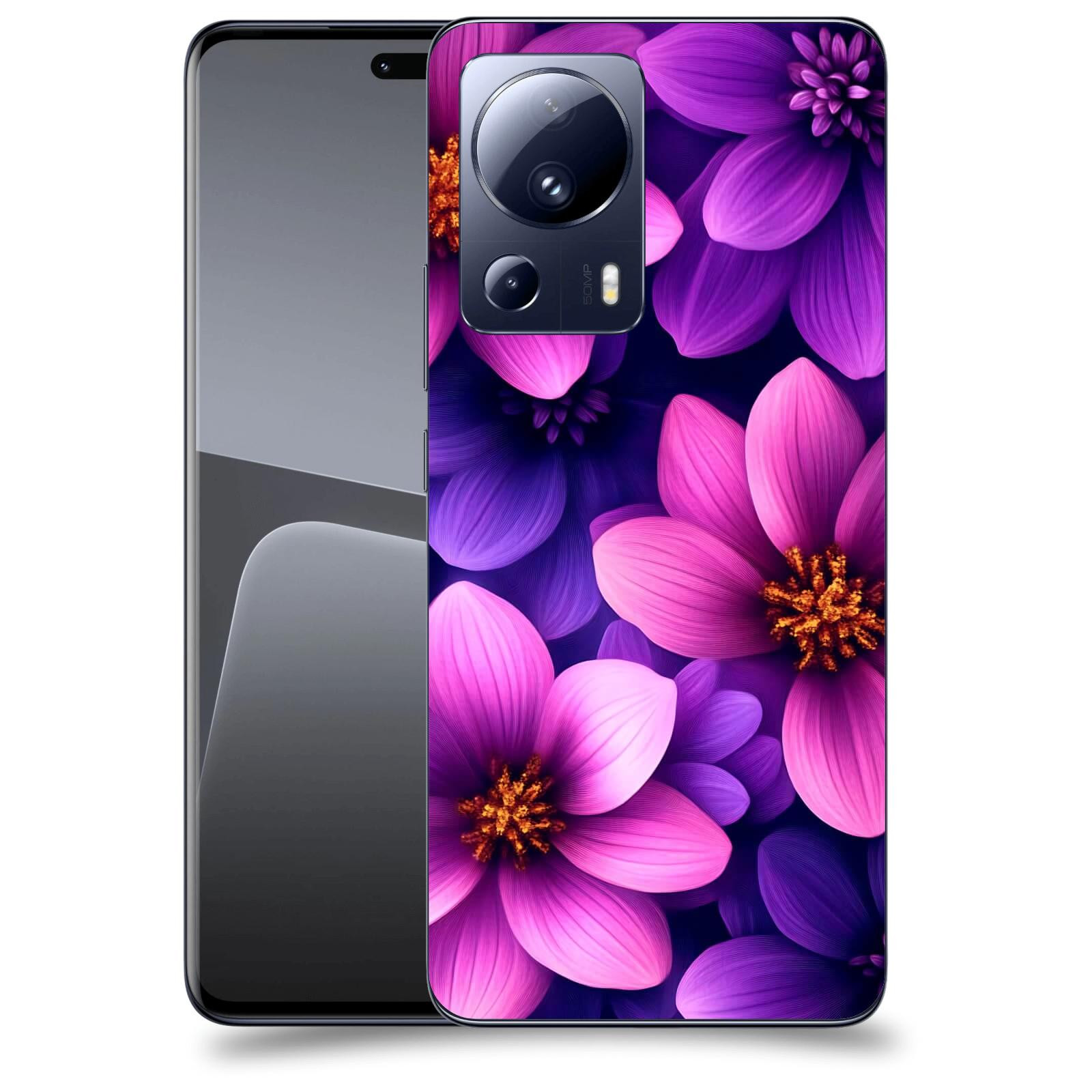 ACOVER Kryt na mobil Xiaomi 13 Lite - Fialové květiny