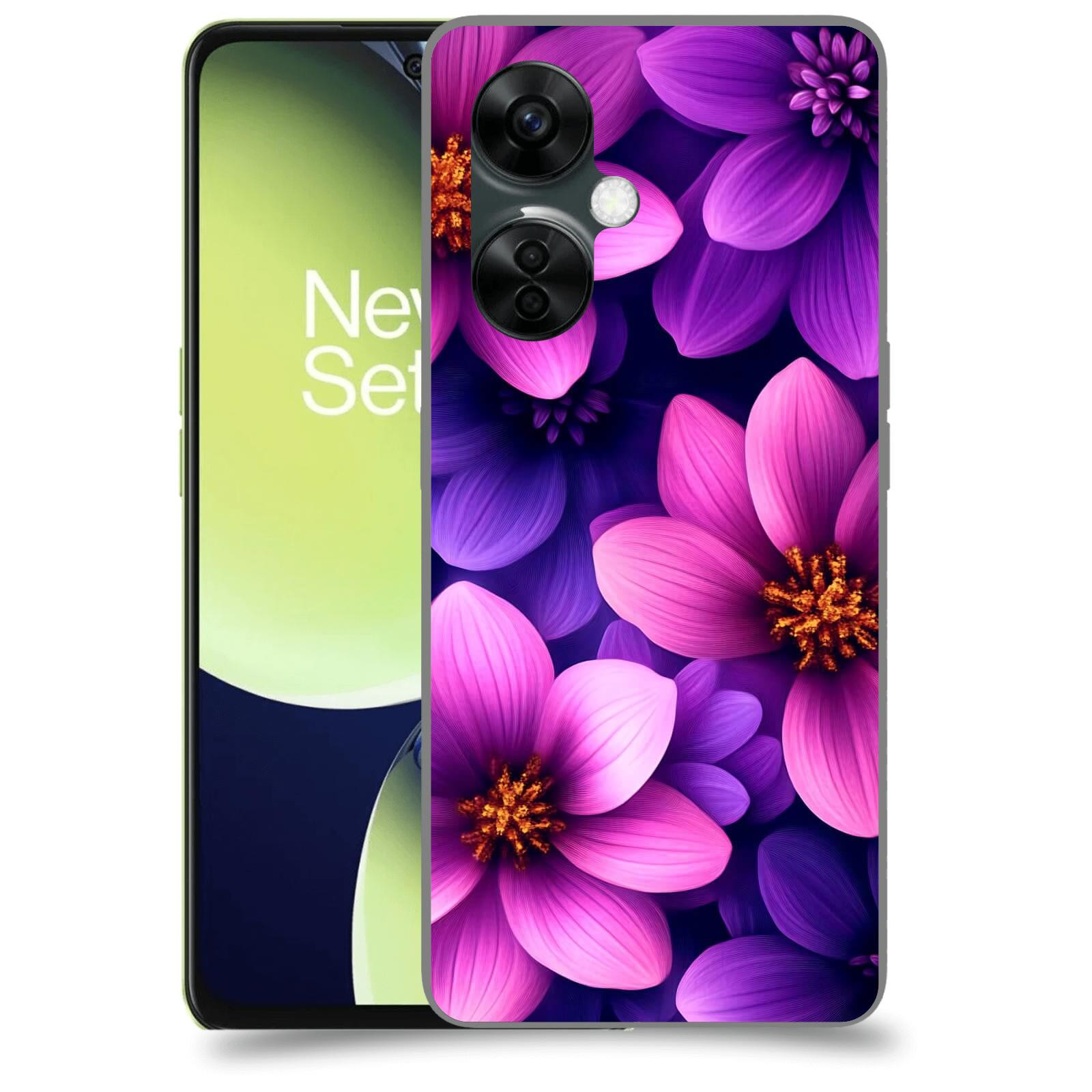 ACOVER Kryt na mobil OnePlus Nord CE 3 Lite 5G - Fialové květiny