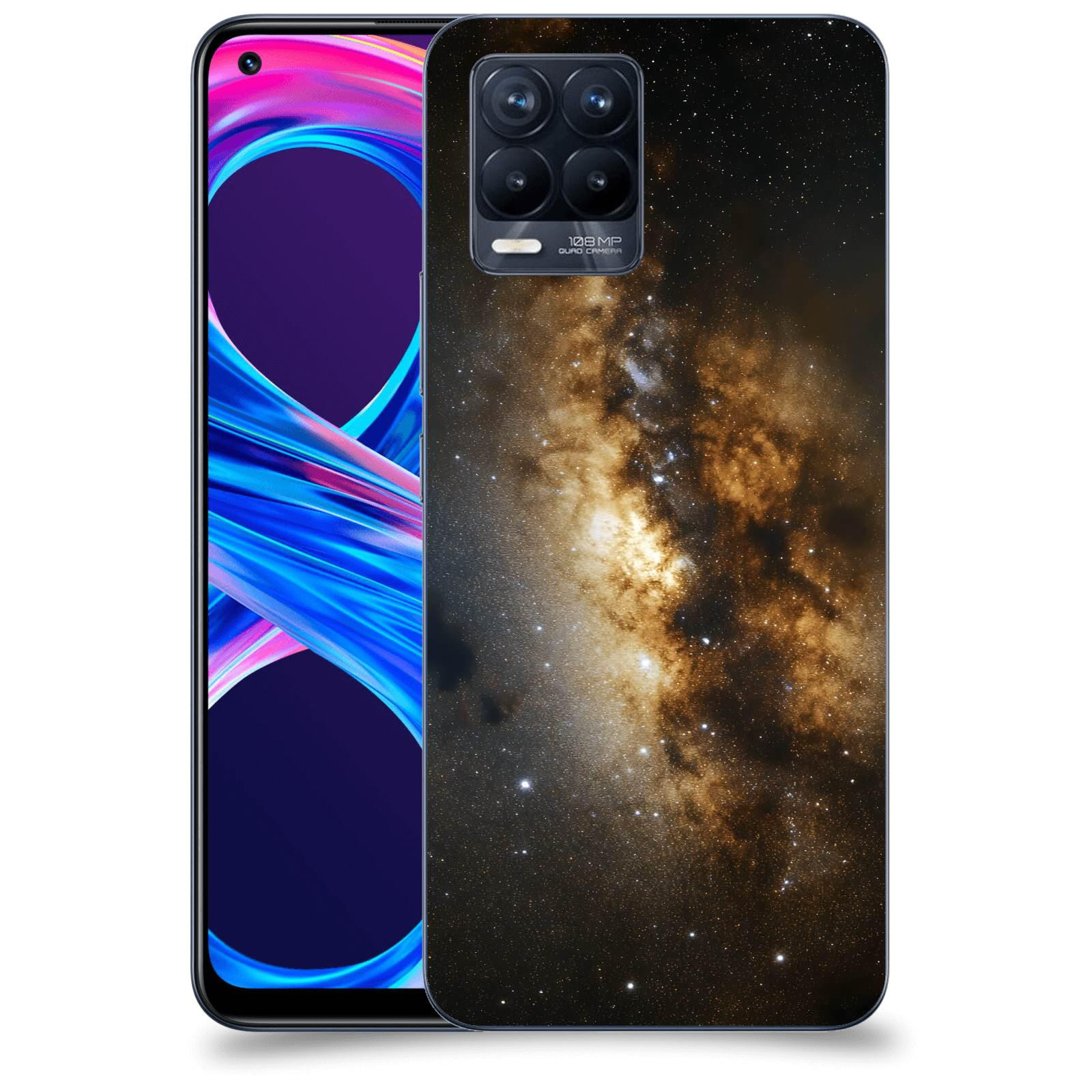 ACOVER Kryt na mobil Realme 8 Pro - Kosmický oheň