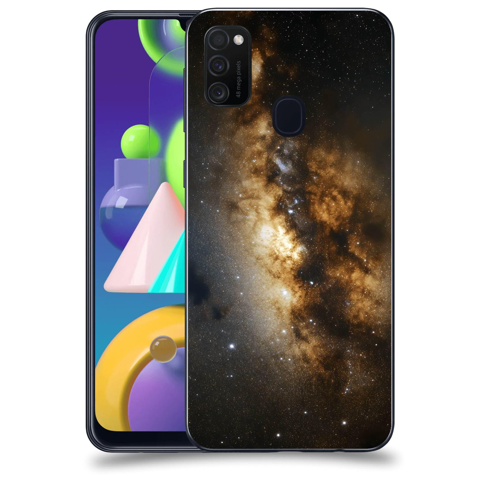ACOVER Kryt na mobil Samsung Galaxy M21 M215F - Kosmický oheň