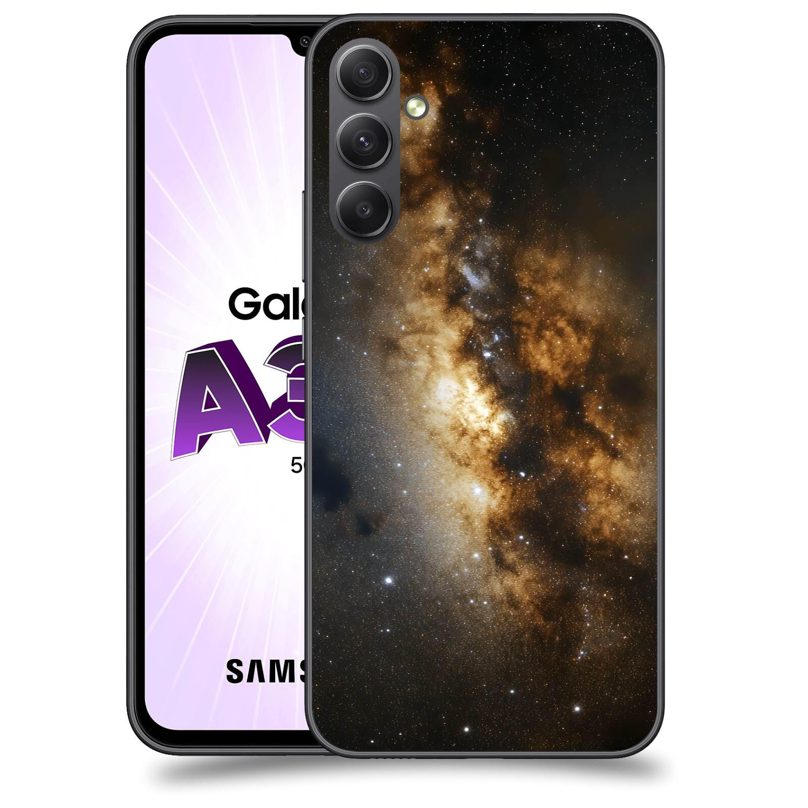 ACOVER Kryt na mobil Samsung Galaxy A34 - Kosmický oheň