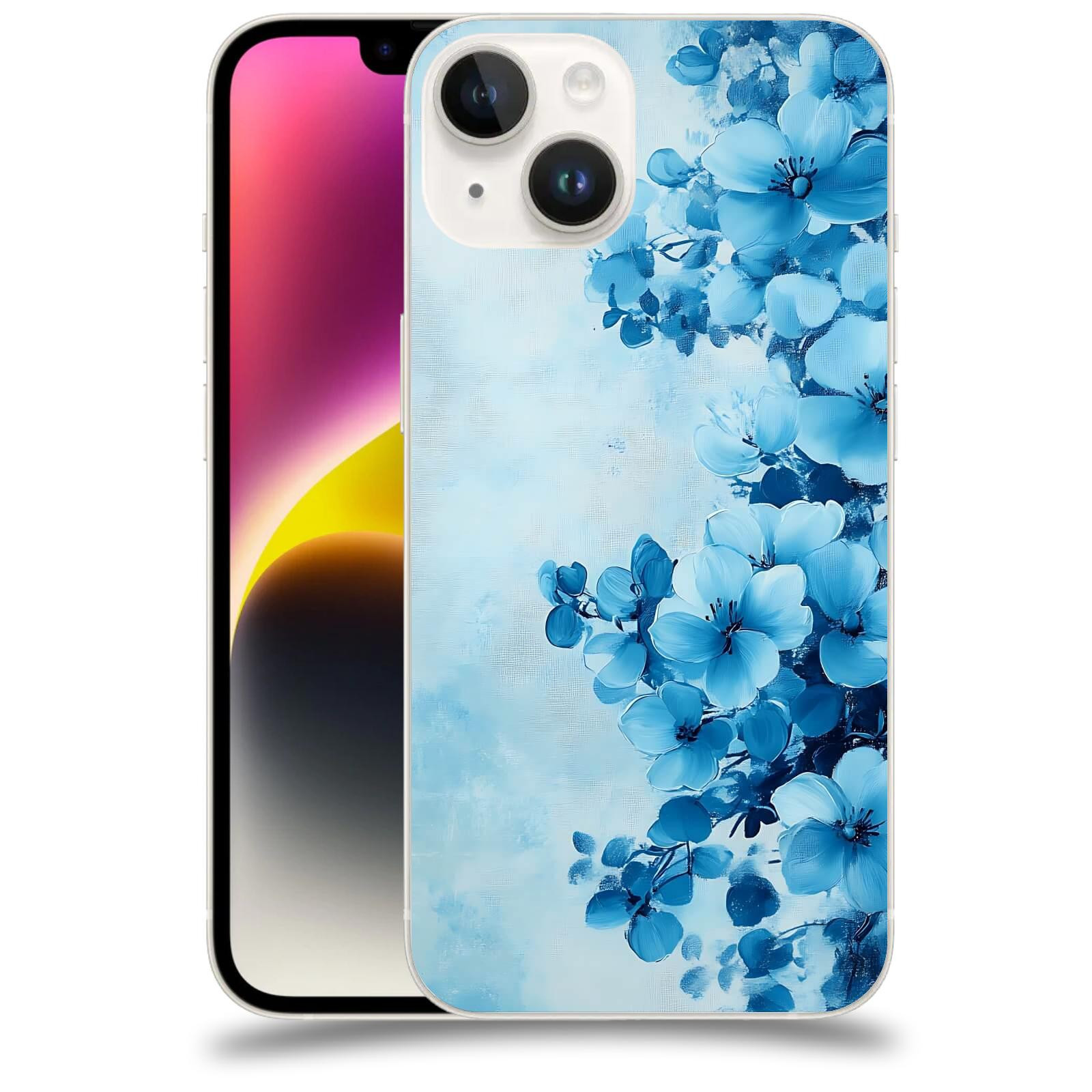 ACOVER Kryt na mobil Apple iPhone 14 - Květinová malba