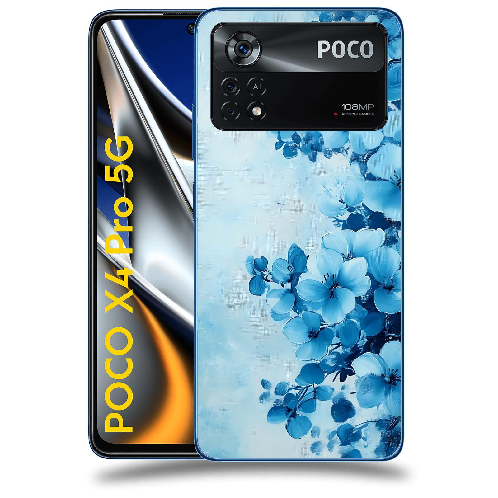 ACOVER Kryt na mobil Xiaomi Poco X4 Pro 5G - Květinová malba