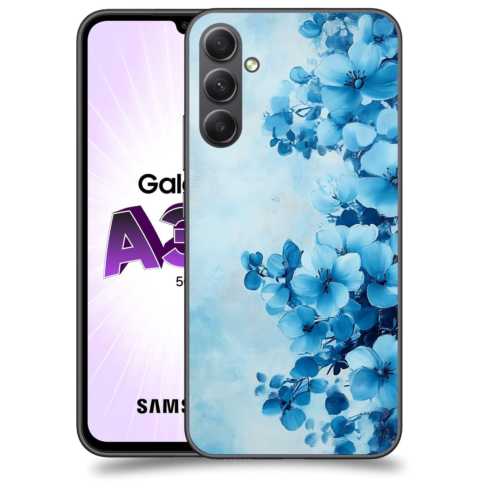 ACOVER Kryt na mobil Samsung Galaxy A34 - Květinová malba