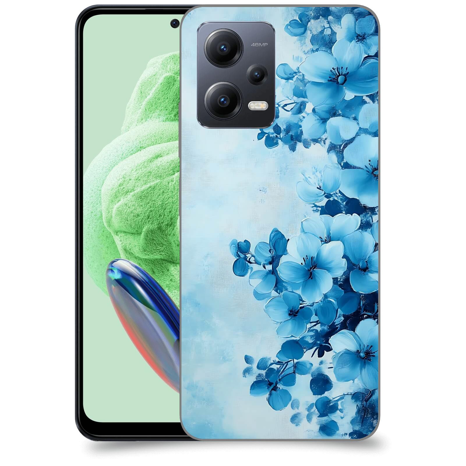 ACOVER Kryt na mobil Xiaomi Redmi Note 12 5G - Květinová malba