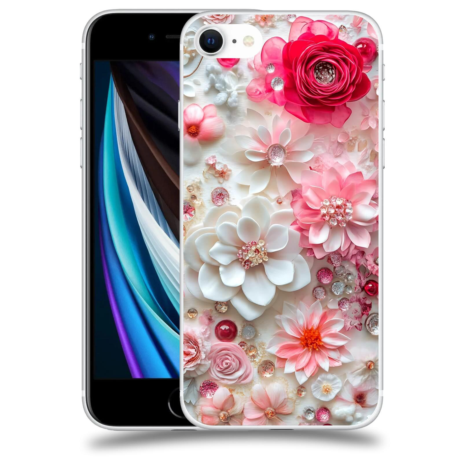 ACOVER Kryt na mobil Apple iPhone SE 2020 - Květinový luxus