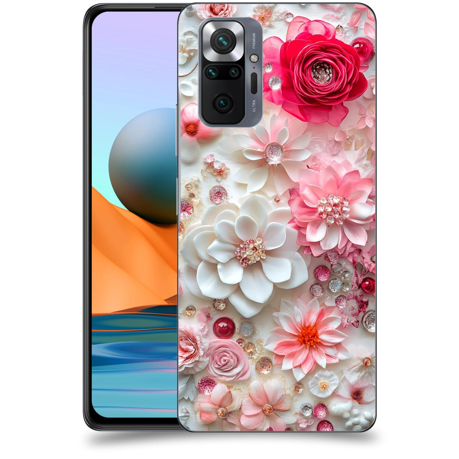 ACOVER Kryt na mobil Xiaomi Redmi Note 10 Pro - Květinový luxus