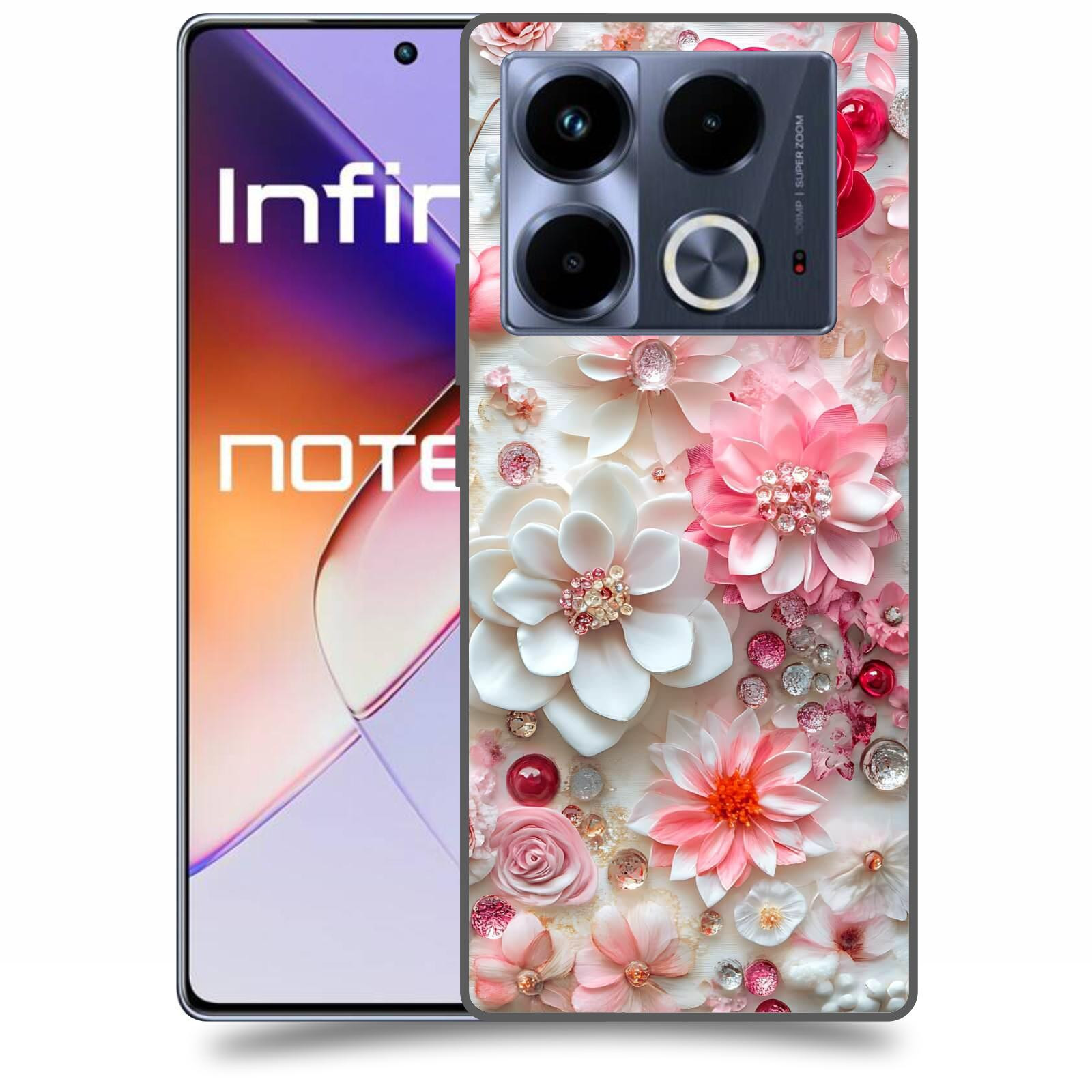 ACOVER Kryt na mobil Infinix Note 40 - Květinový luxus