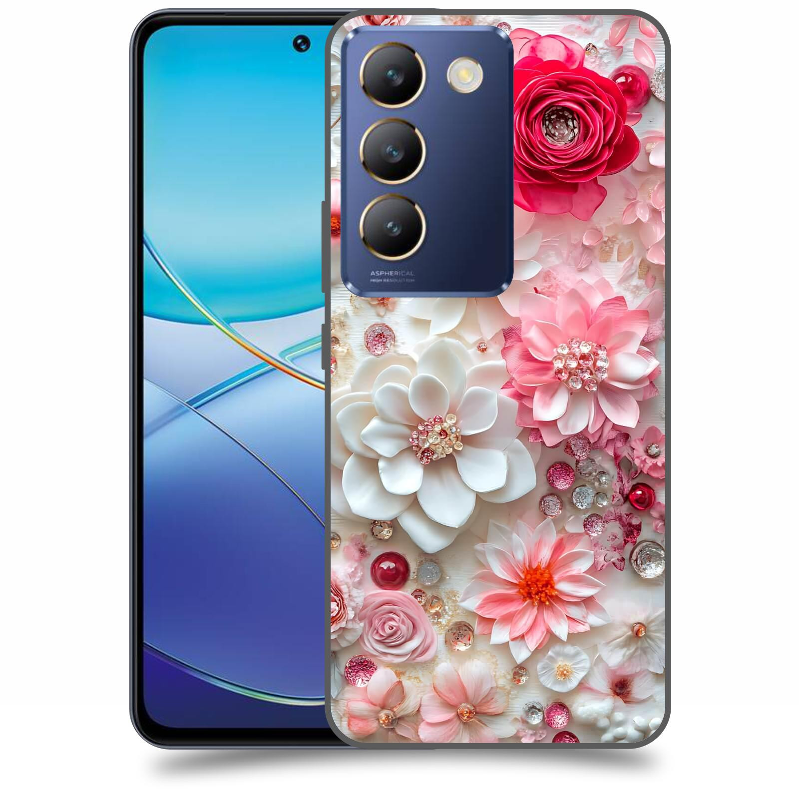ACOVER Kryt na mobil Vivo V40SE - Květinový luxus