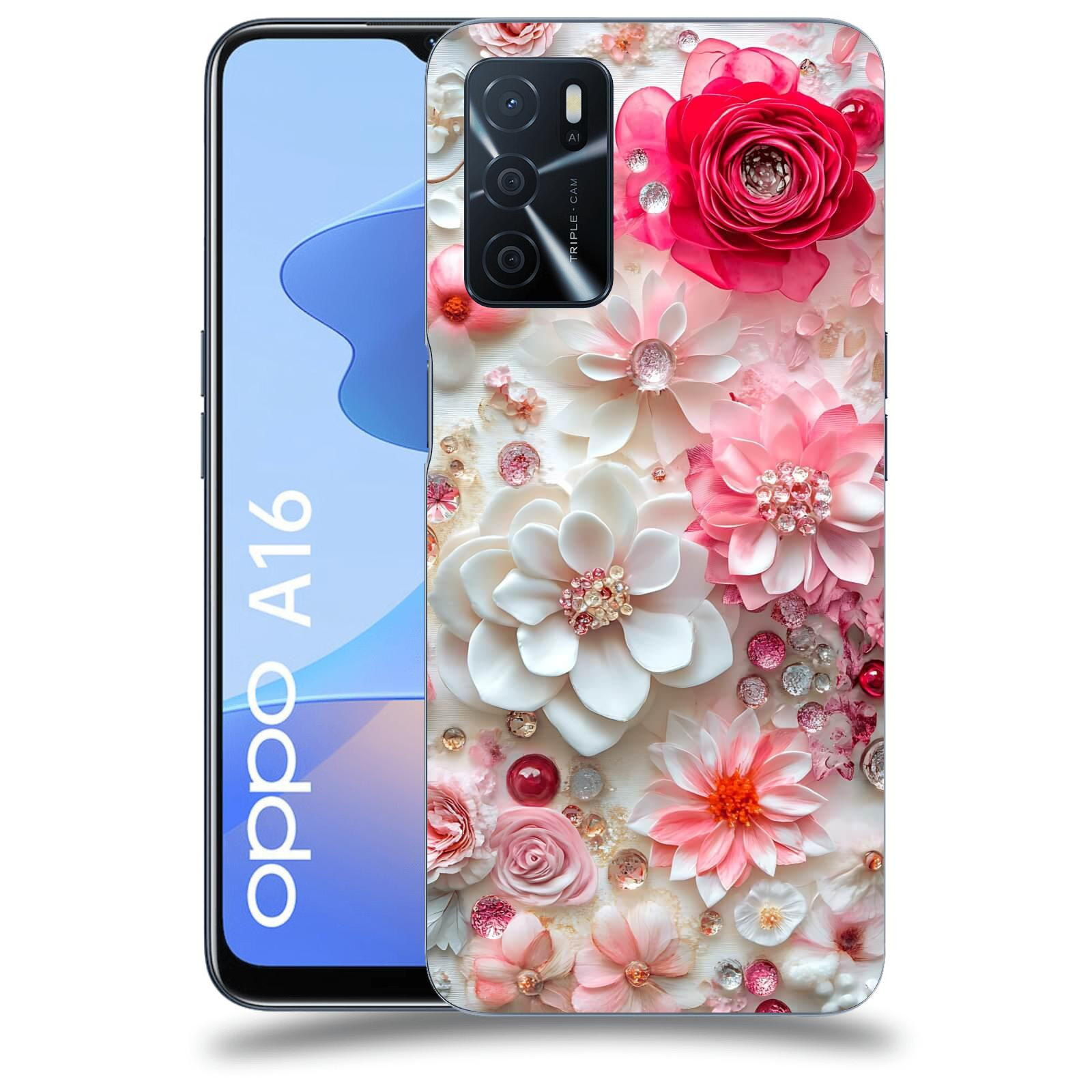 ACOVER Kryt na mobil OPPO A16 - Květinový luxus