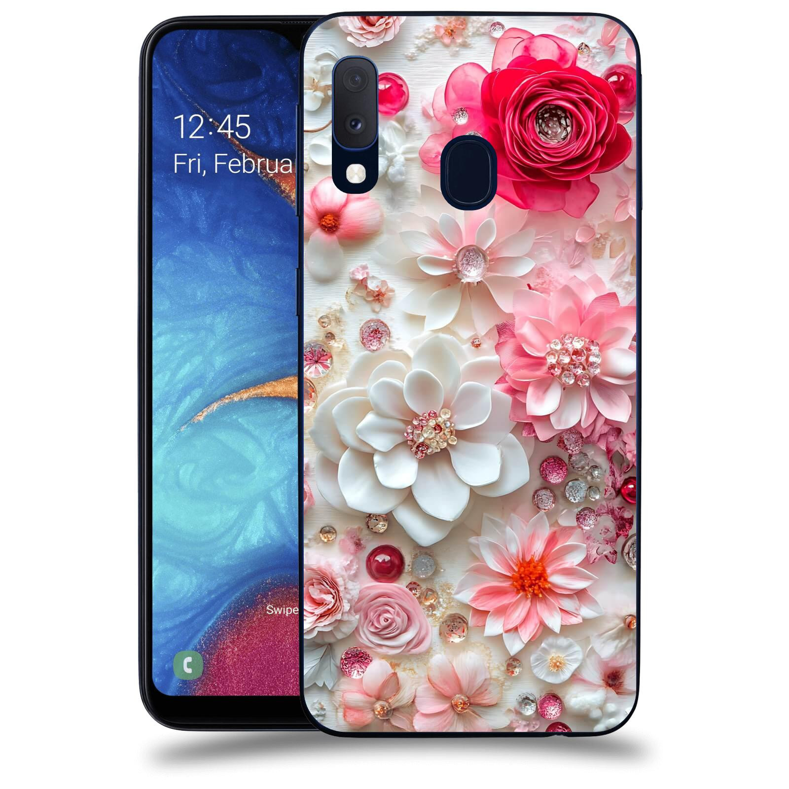 ACOVER Kryt na mobil Samsung Galaxy A20e A202F - Květinový luxus
