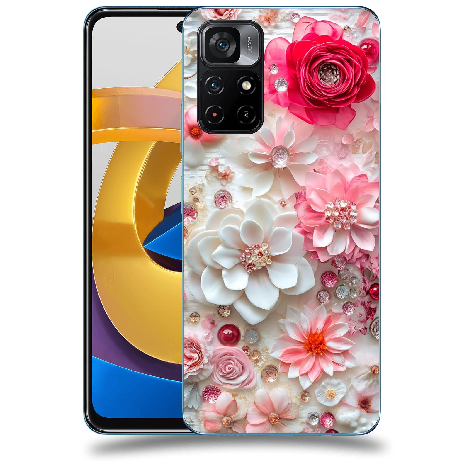ACOVER Kryt na mobil Xiaomi Poco M4 Pro - Květinový luxus