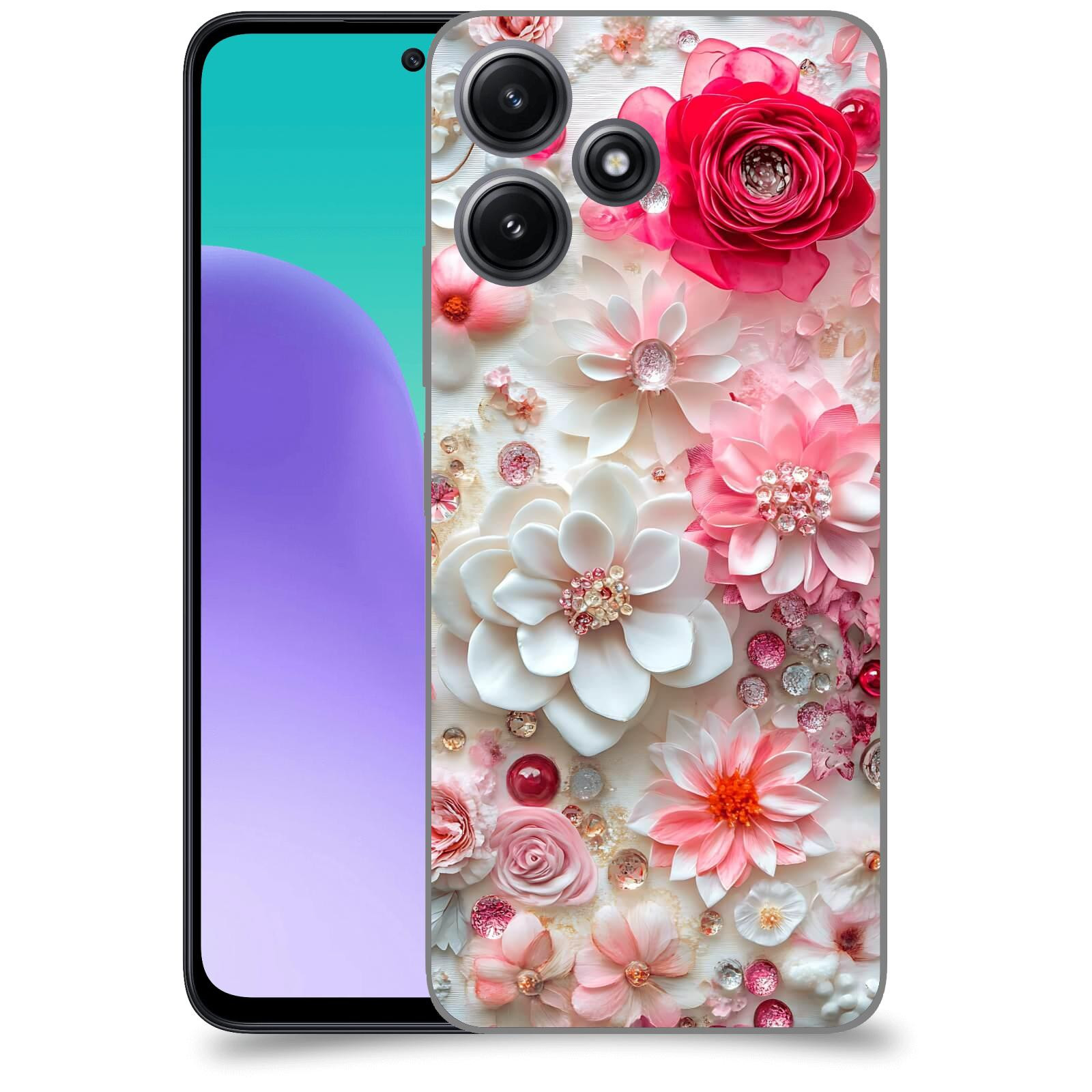 ACOVER Kryt na mobil Xiaomi Redmi 12 5G - Květinový luxus
