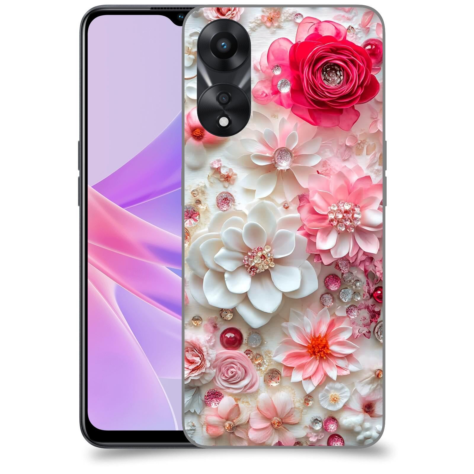 ACOVER Kryt na mobil OPPO A78 5G - Květinový luxus