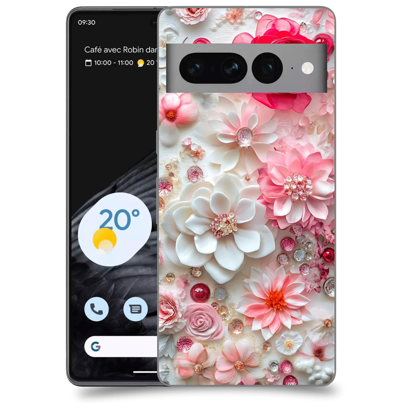 ACOVER Kryt na mobil Google pixel 7 pro - Květinový luxus
