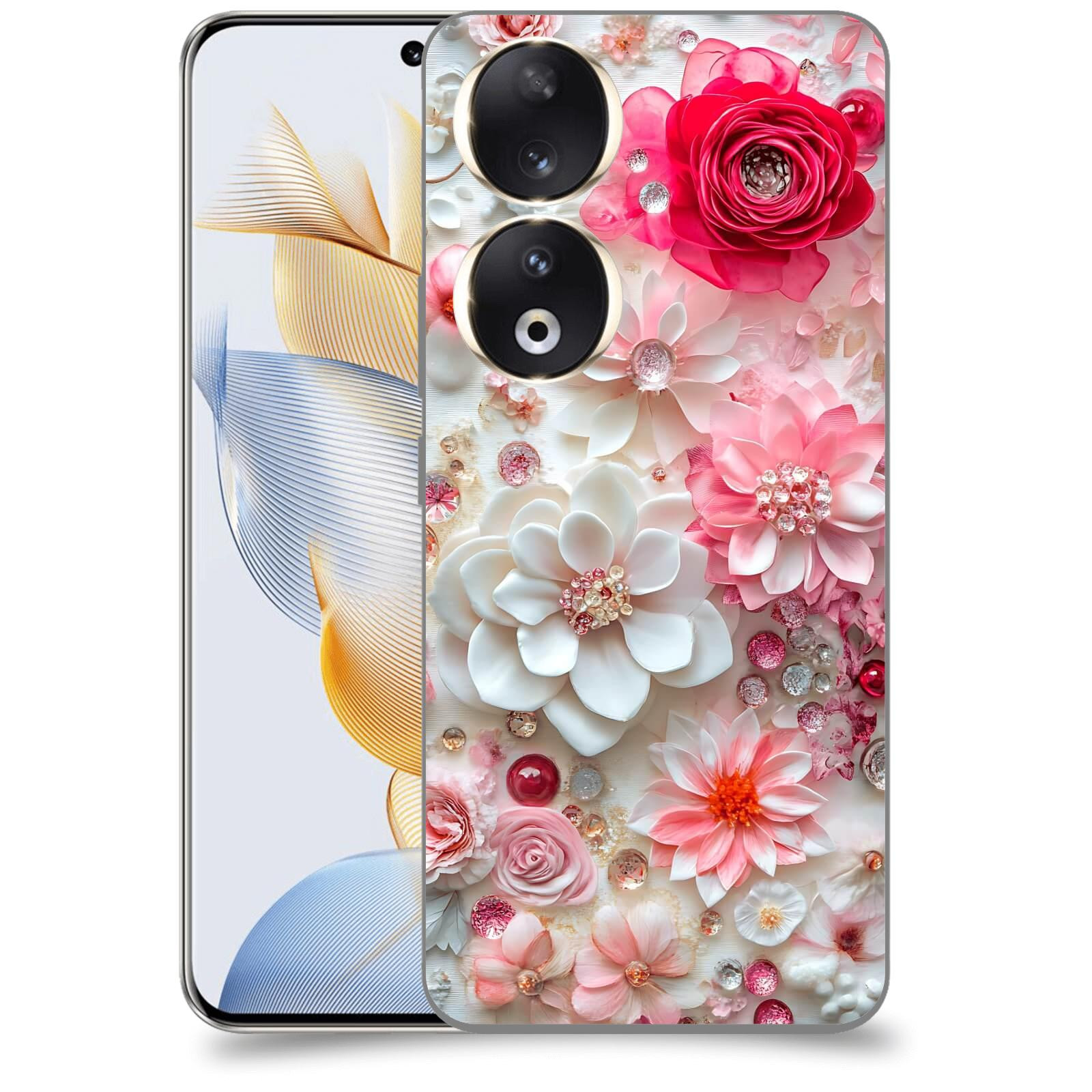 ACOVER Kryt na mobil Honor 90 - Květinový luxus