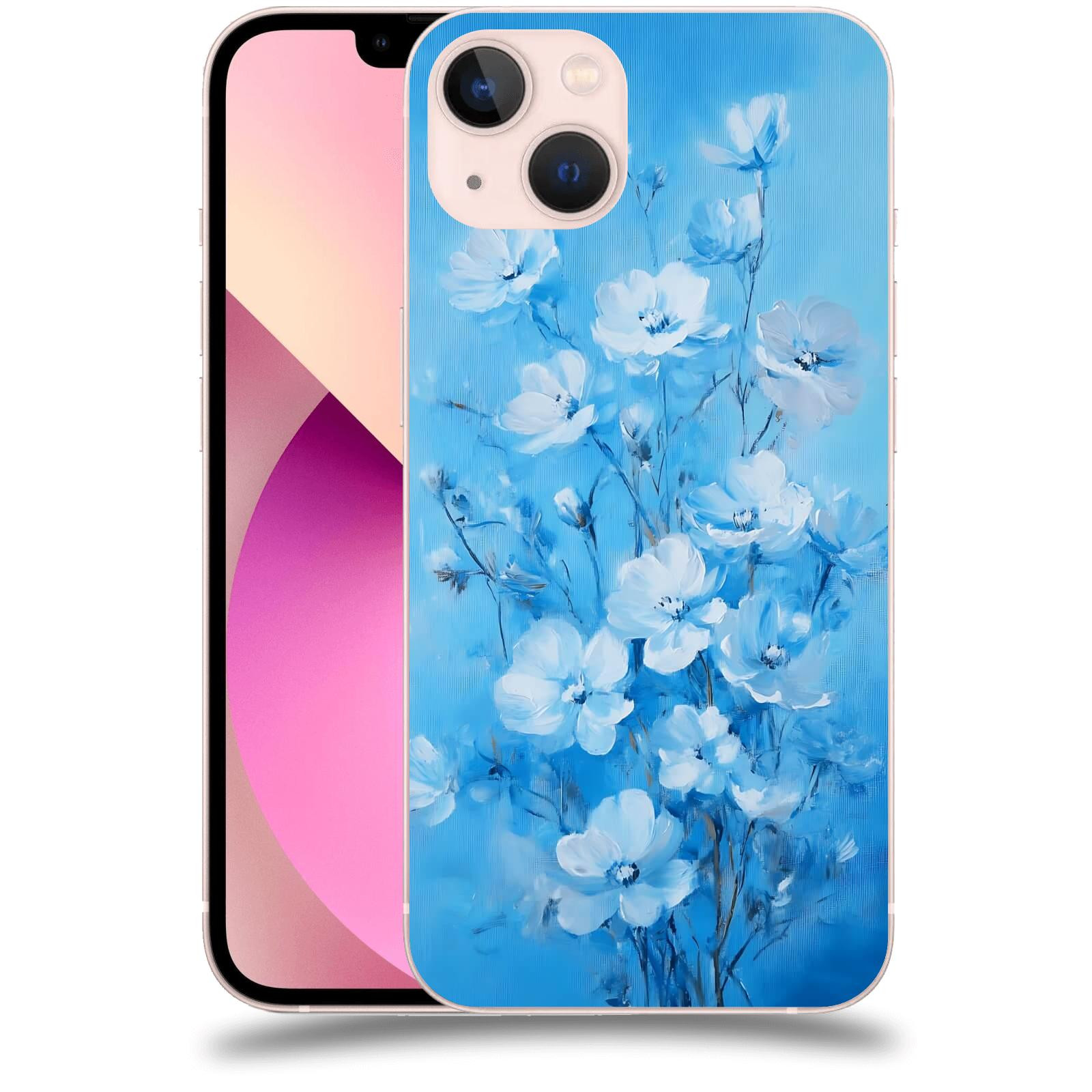 ACOVER Kryt na mobil Apple iPhone 13 - Modrá ilustrace