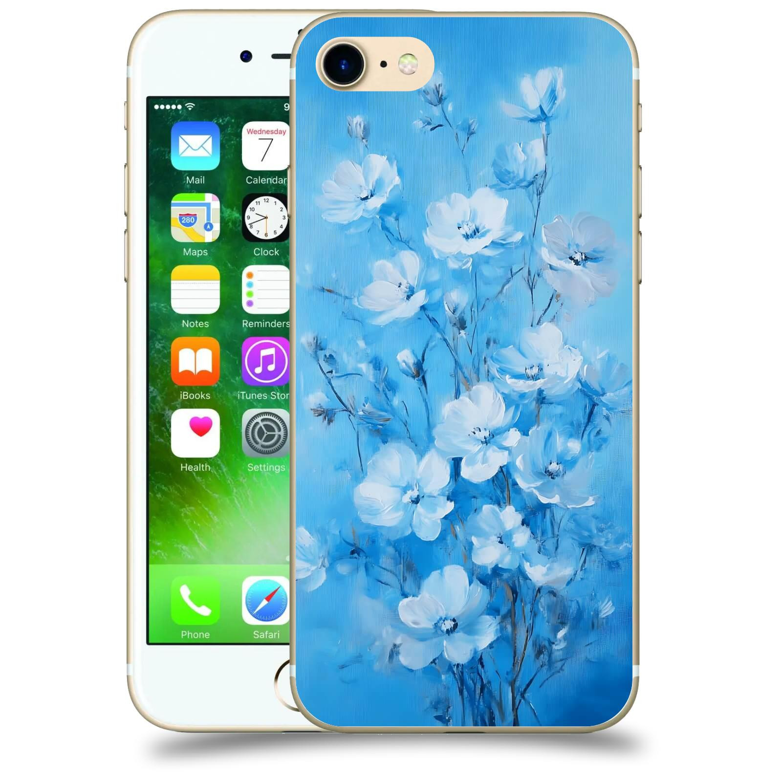 ACOVER Kryt na mobil Apple iPhone 7 - Modrá ilustrace