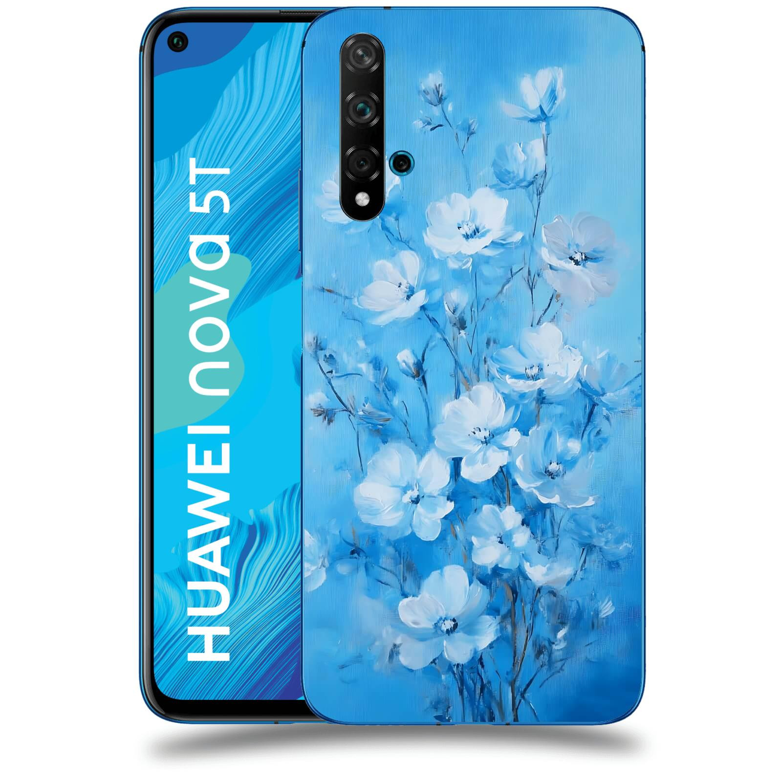 ACOVER Kryt na mobil Huawei Nova 5T - Modrá ilustrace